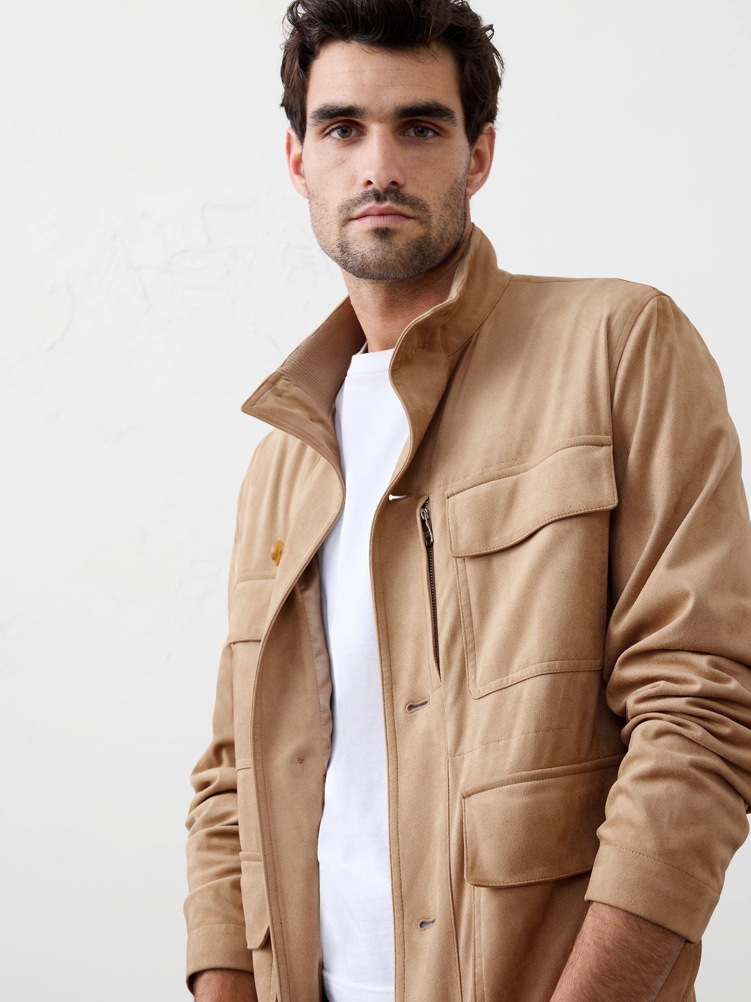Image number 3 showing, Vegan Suede Field Jacket