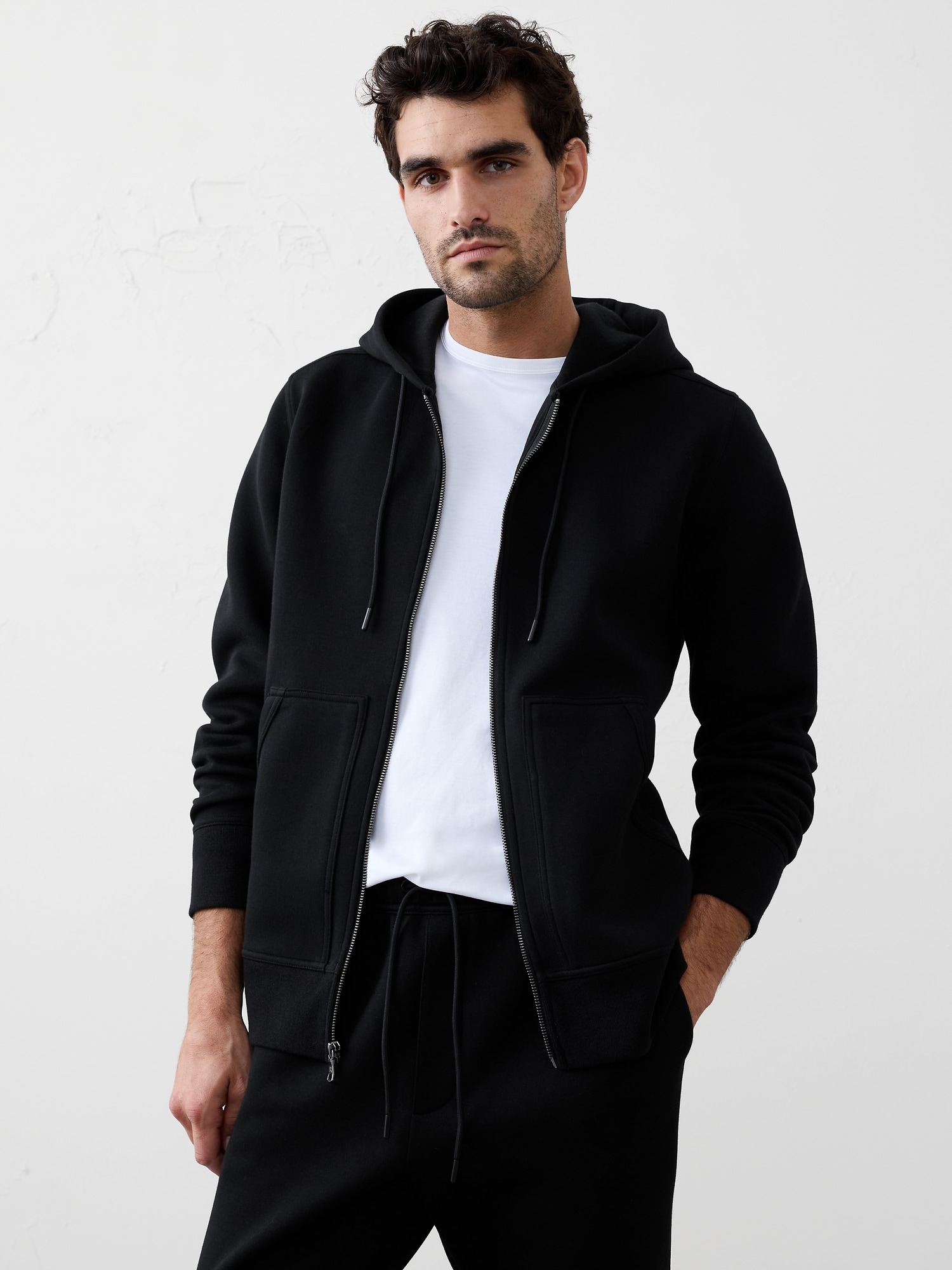 SCUBA ZIP HOODIE - Black