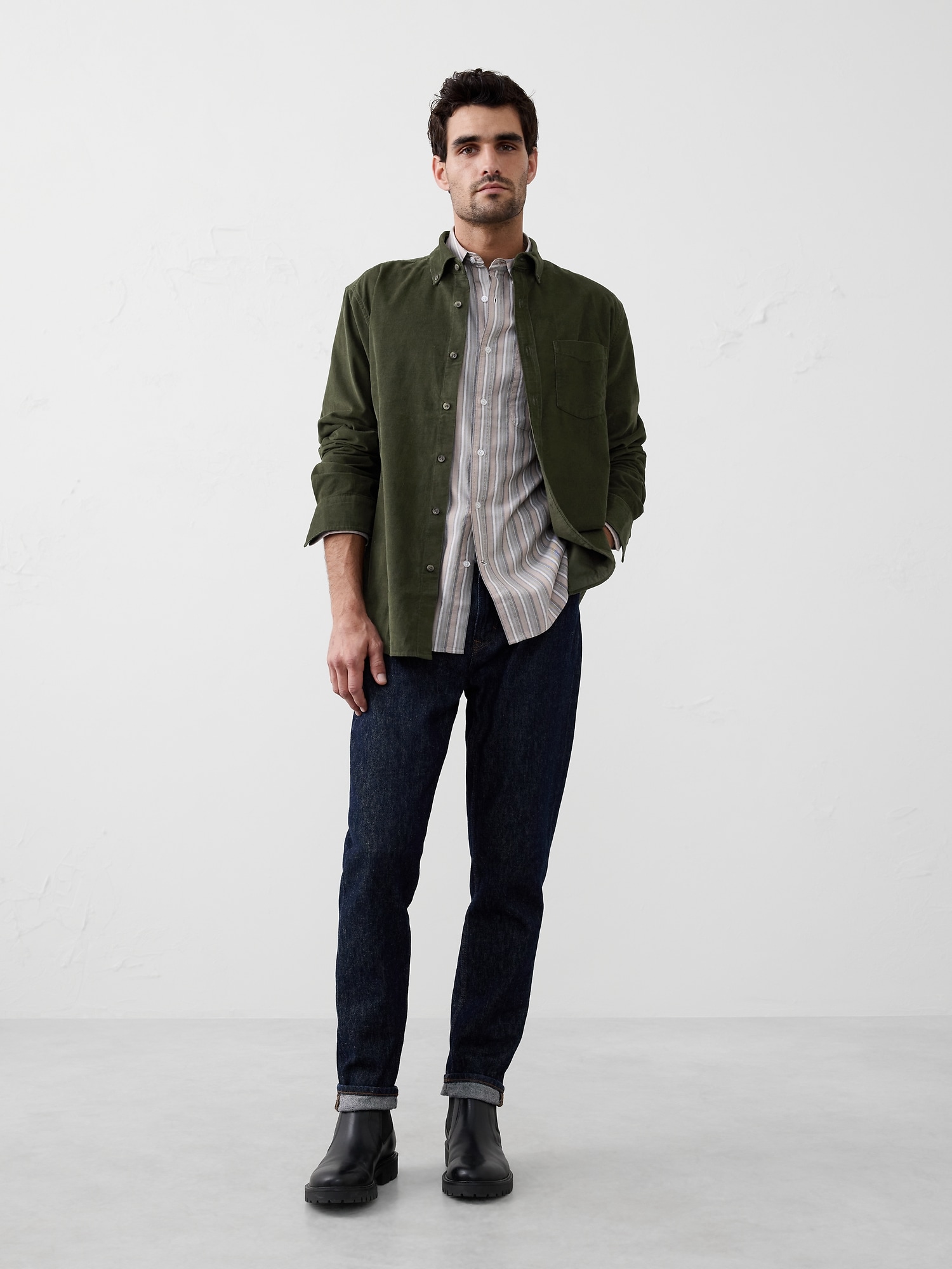 FINE WALE CORDUROY SHIRT - Dark Trees