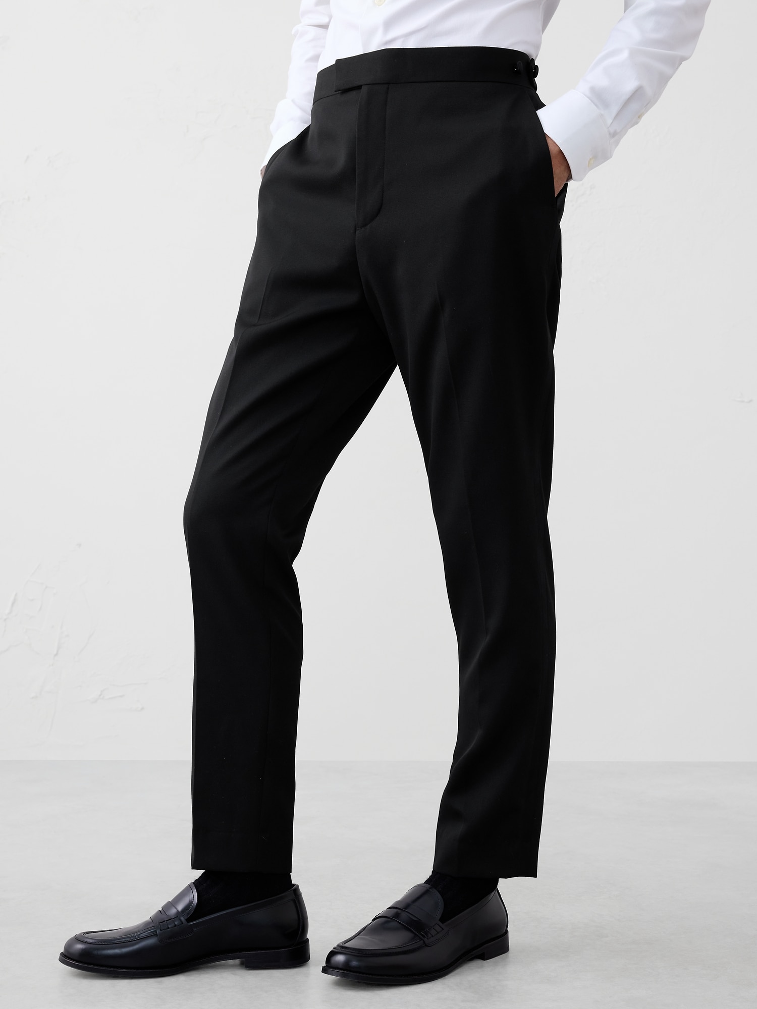 Image number 3 showing, TAILORED-FIT LUXE TUXEDO SUIT TROUSER