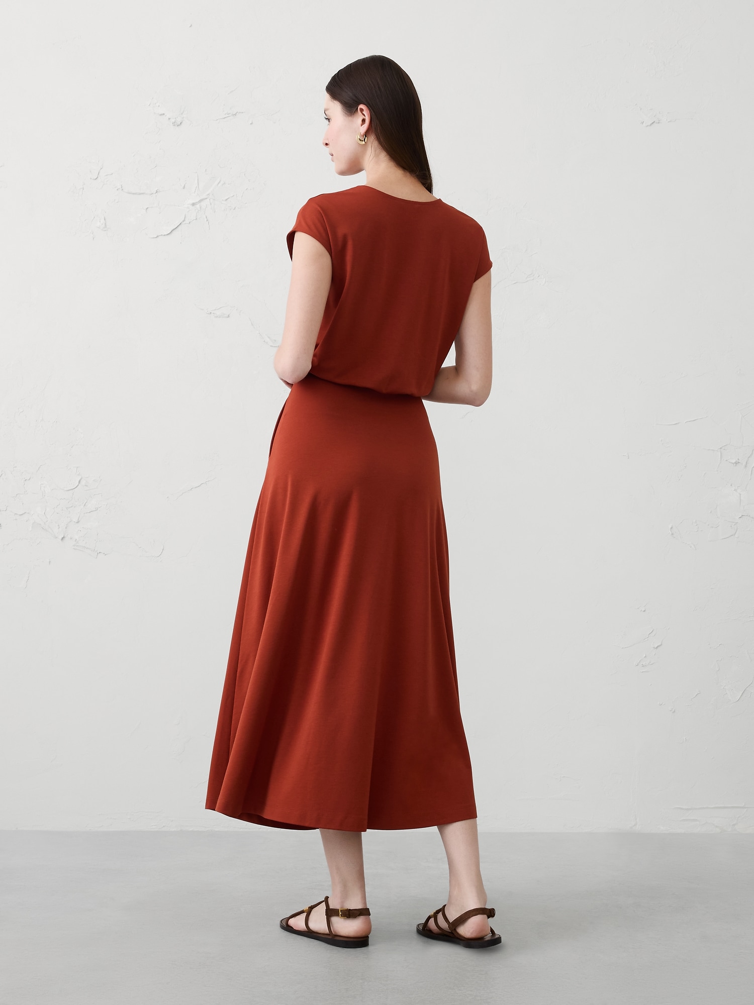 Image number 2 showing, Knit Ponte Midi Dress