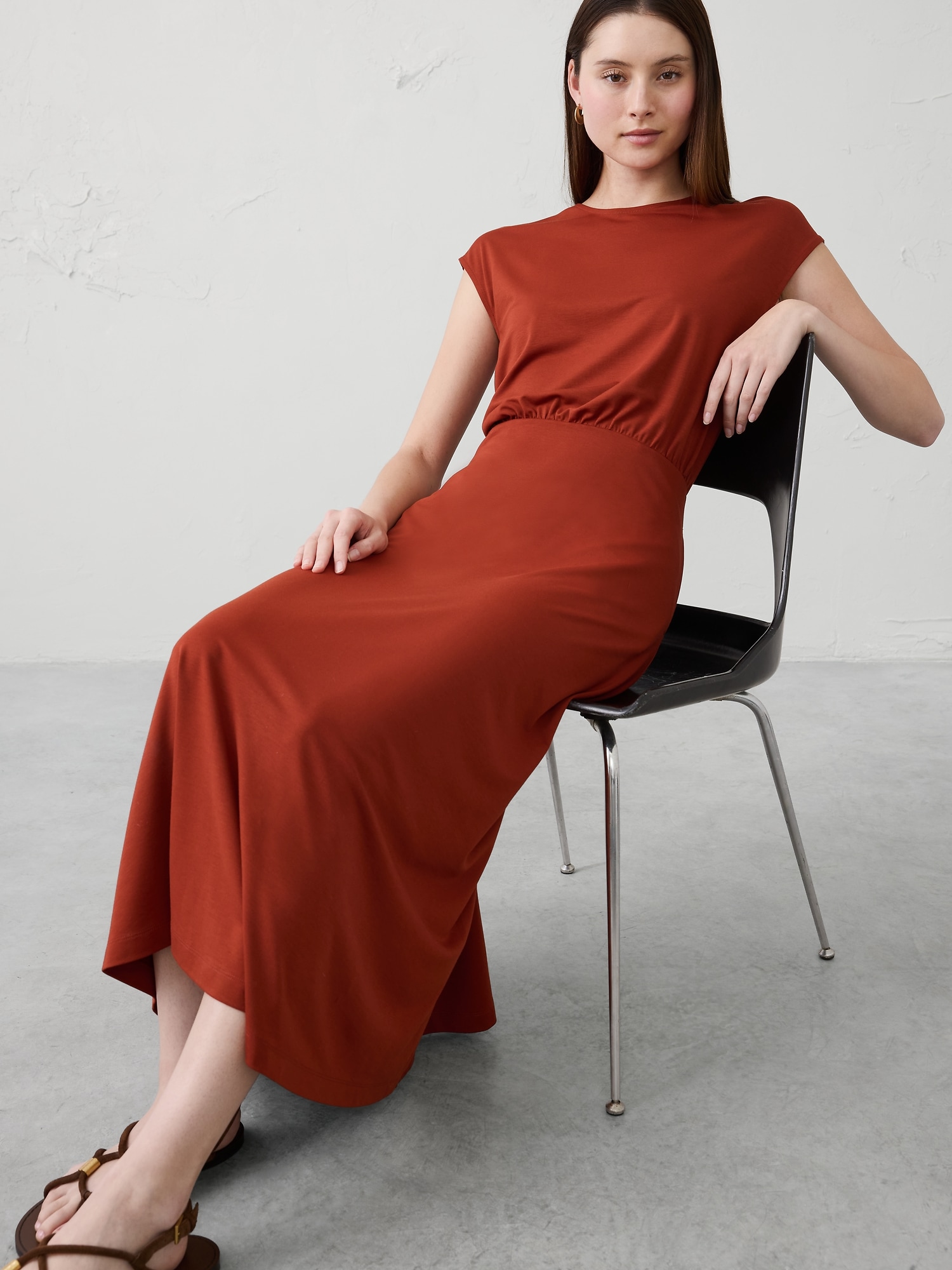 Image number 3 showing, Knit Ponte Midi Dress