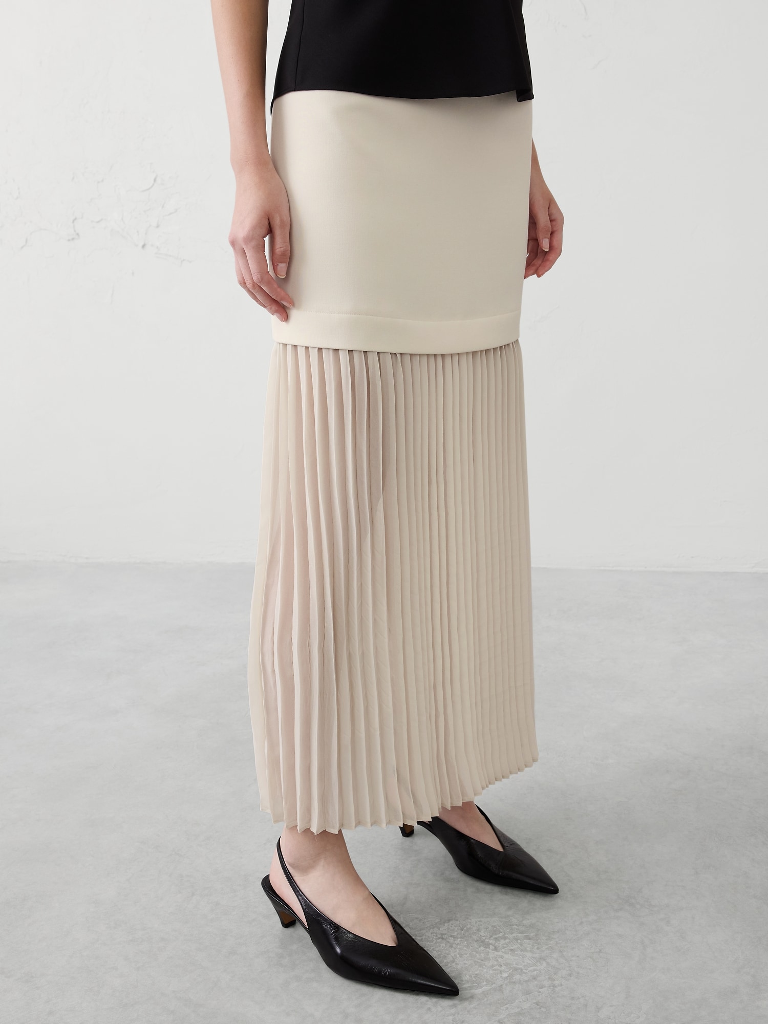 Image number 3 showing, Contrast Dropwaist Sheer Maxi Skirt