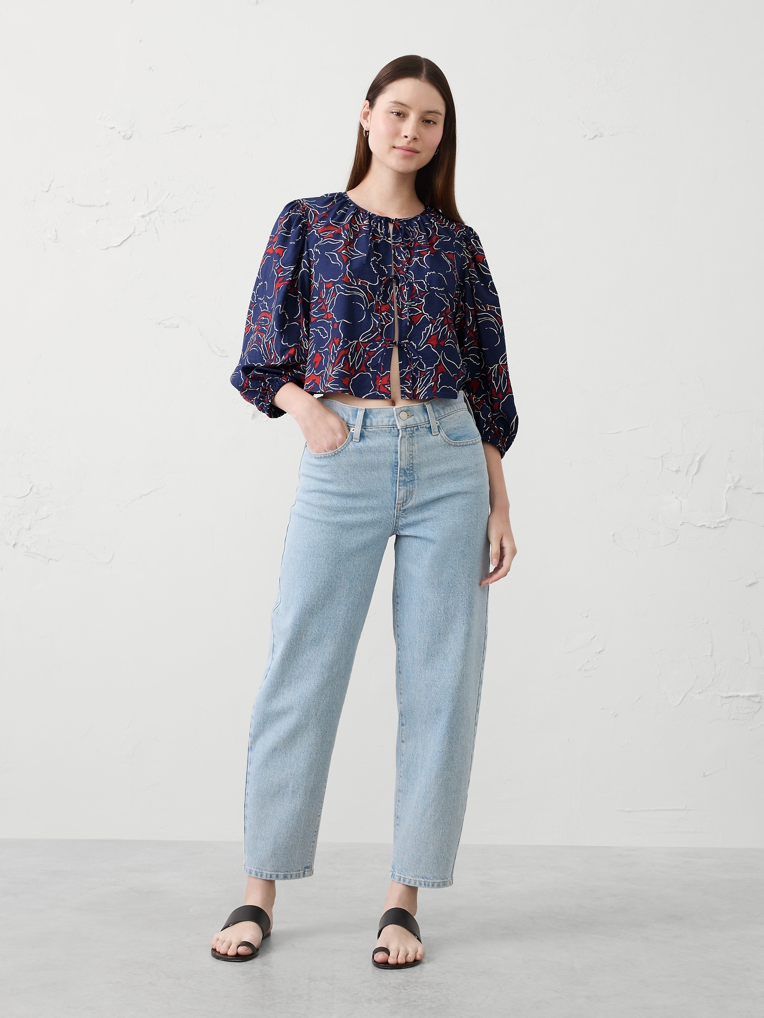 Image number 3 showing, Open Tie-Front Top