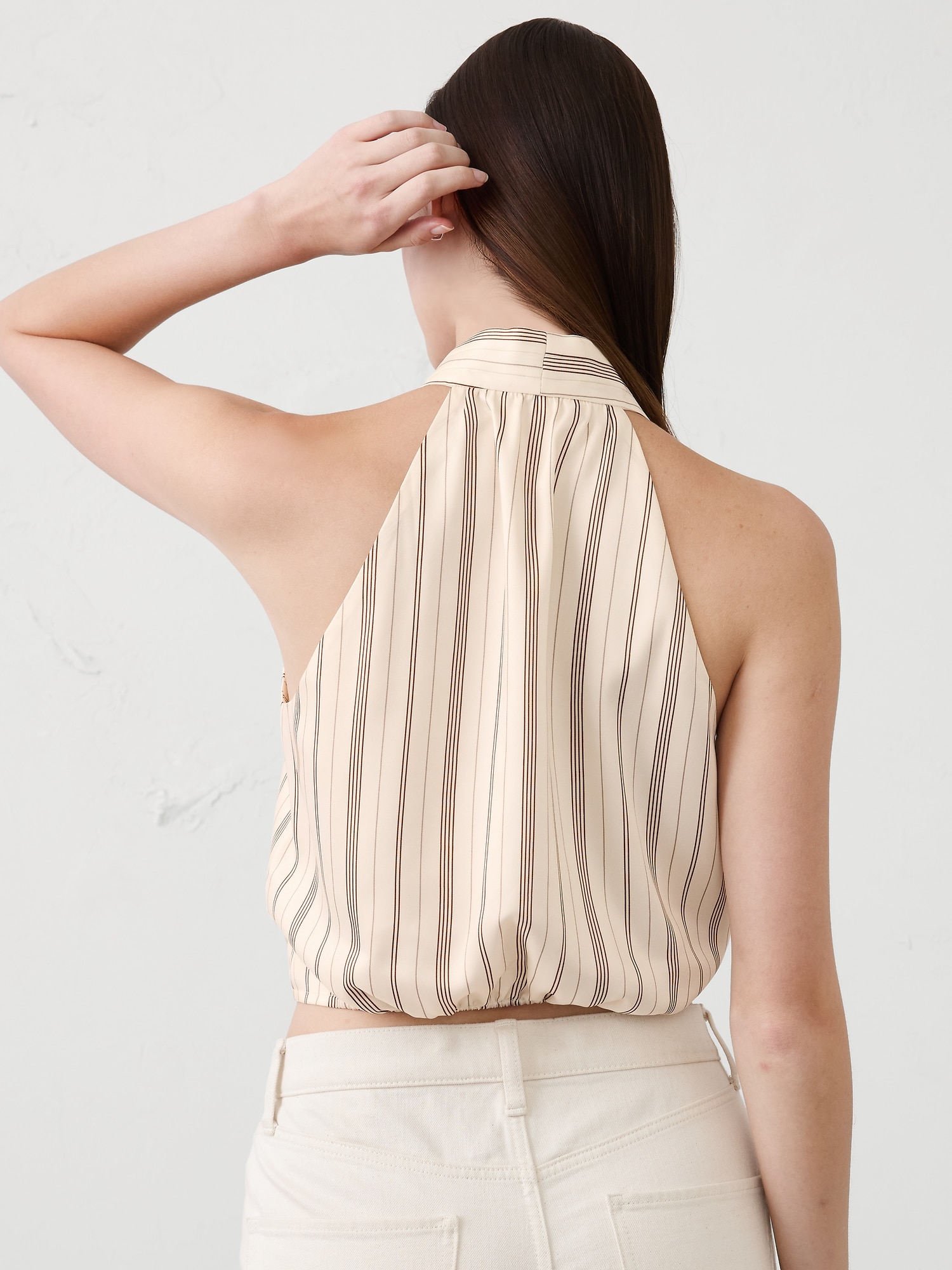 Image number 2 showing, Silky Tie-Front Top
