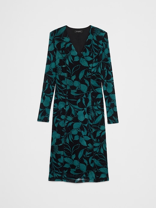 banana republic mesh long sleeve dress Mesh Below-Knee Dress