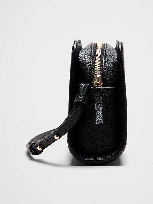 Vegan Leather Baguette Shoulder Bag