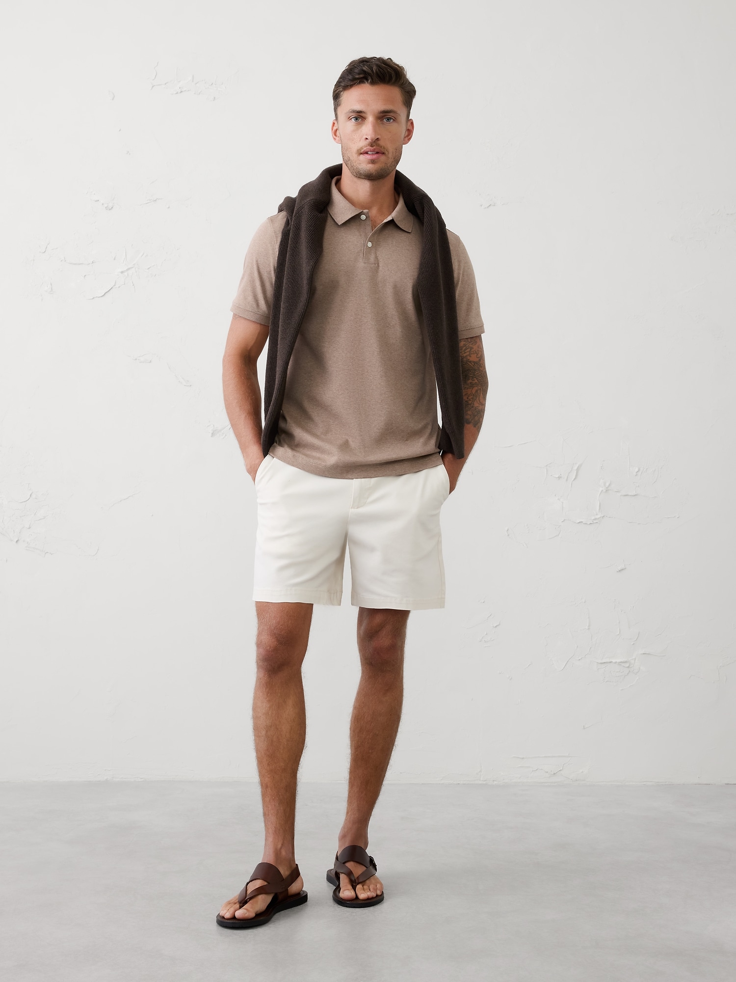 Luxe Touch Polo - Maverick Tan Heather