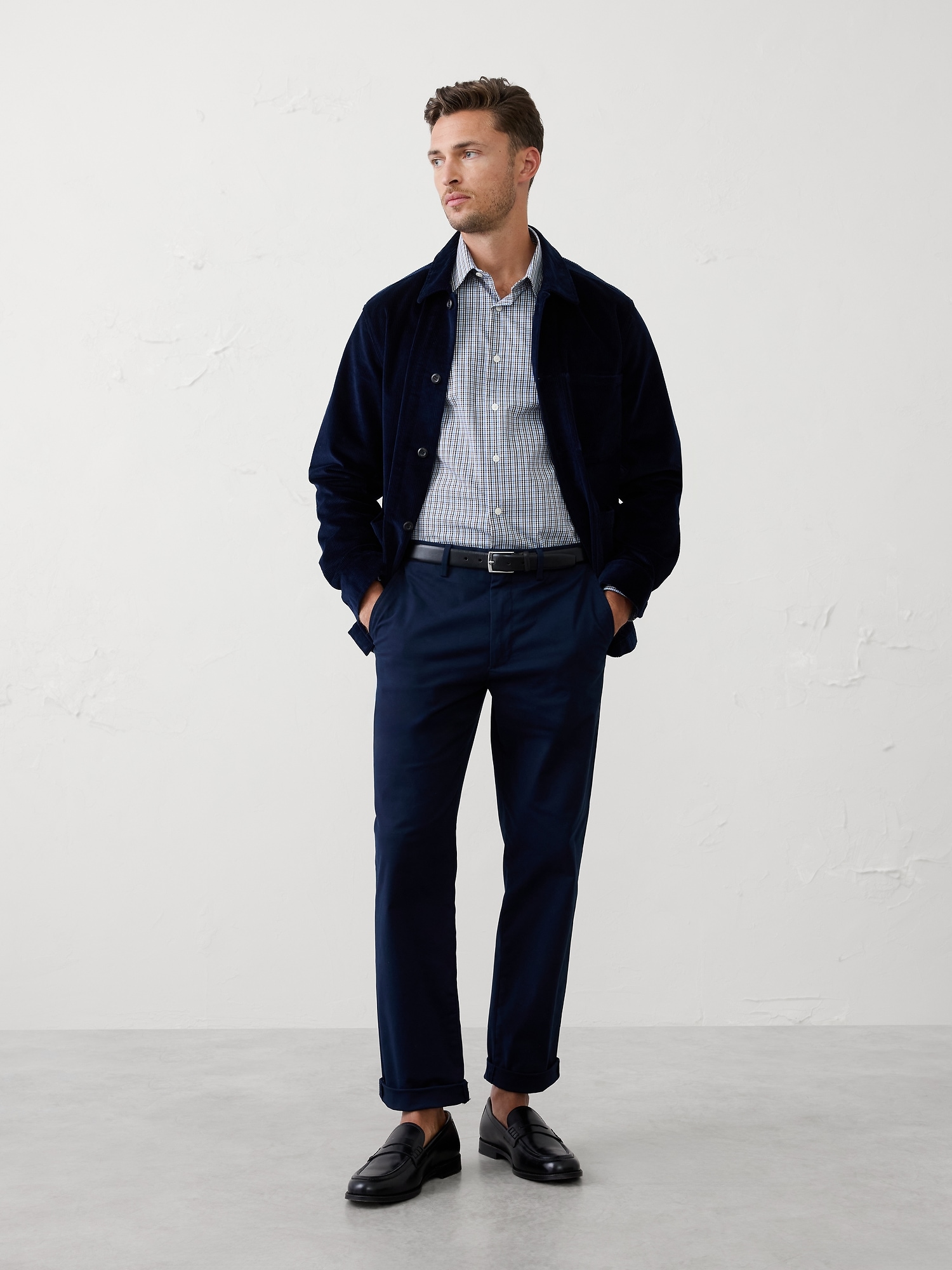 Slim Untucked Dress Shirt - Blue Multi