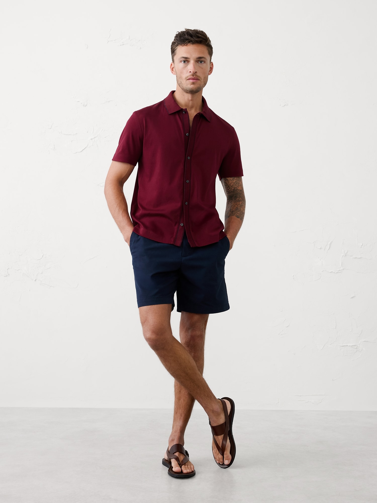 Luxe Touch Polo - Bright Wine