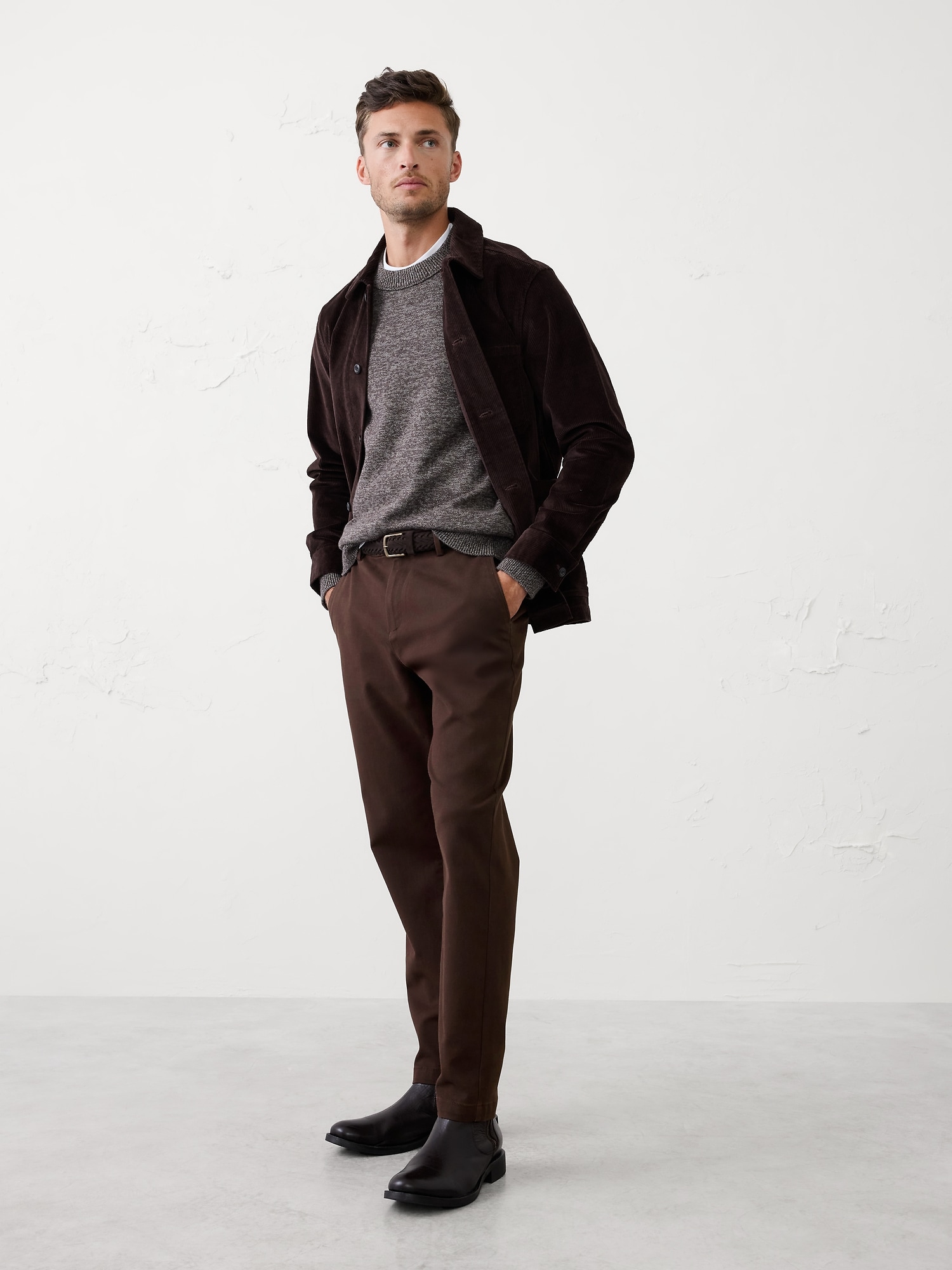 SLIM MOLESKIN PANT - Dark Oak