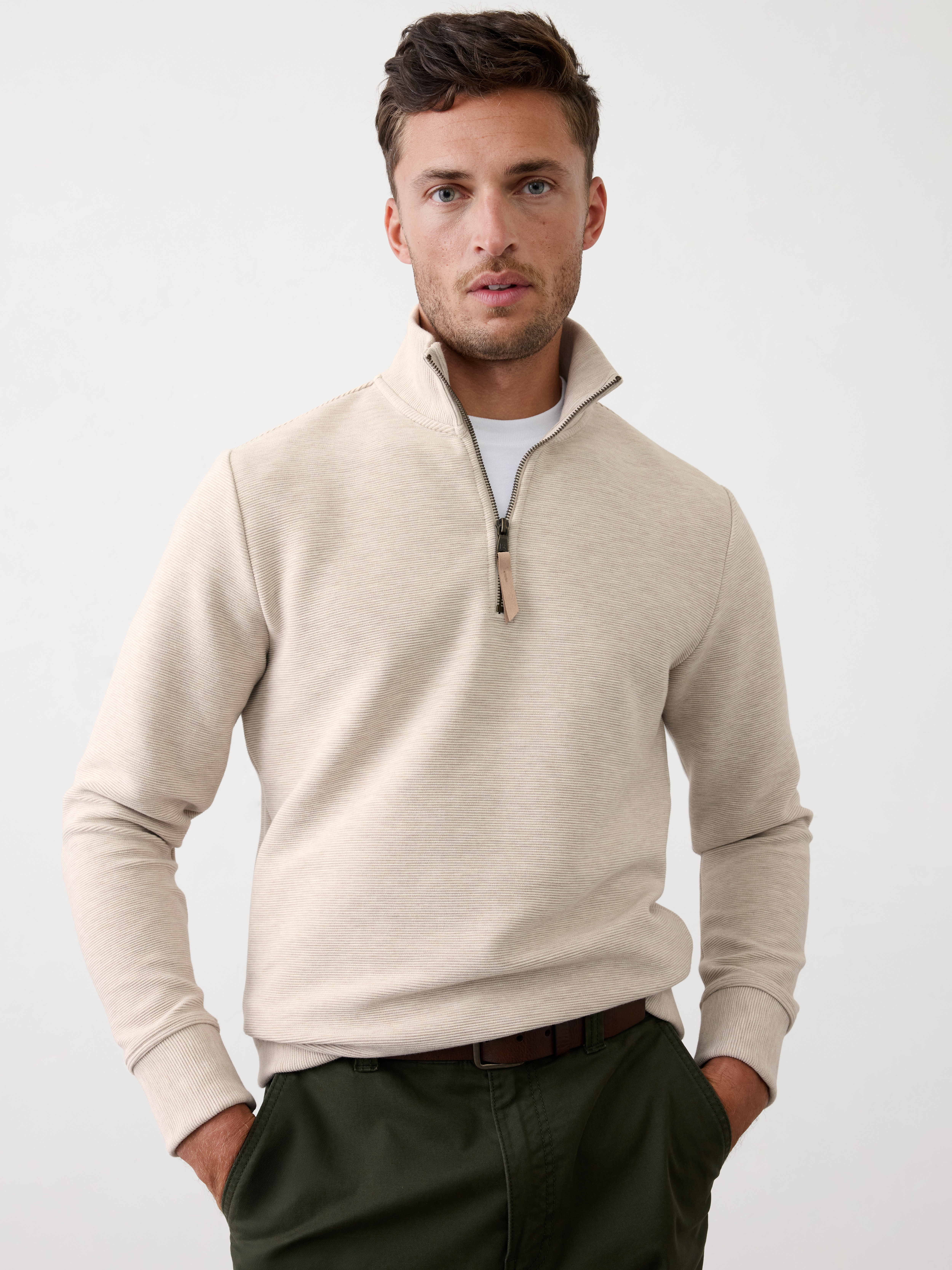 RUFFLOG®︎ HALF ZIP SWEATSHIRT BEIGE RUFFLOG®︎ HALF ZIP SWEATSHIRT BEIGE RUFFLOG®︎ HALF ZIP