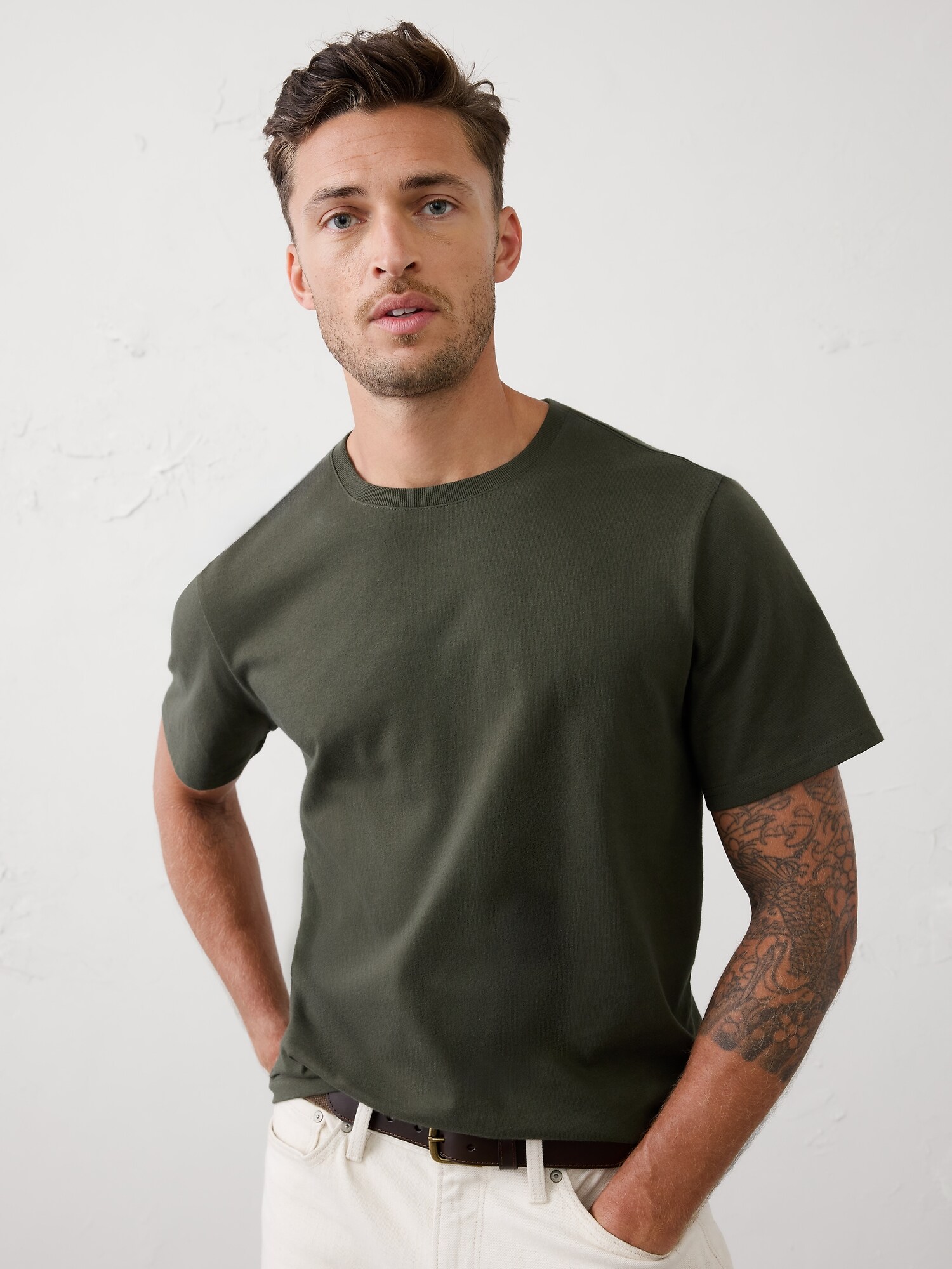 Midweight Cotton T-Shirt - Dark Trees