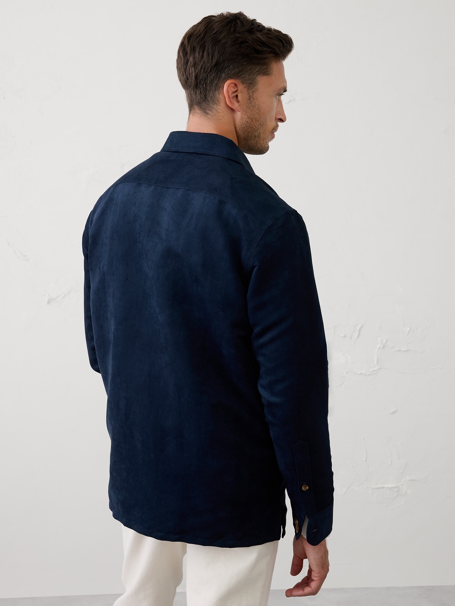 Image number 2 showing, Vegan Suede Overshirt