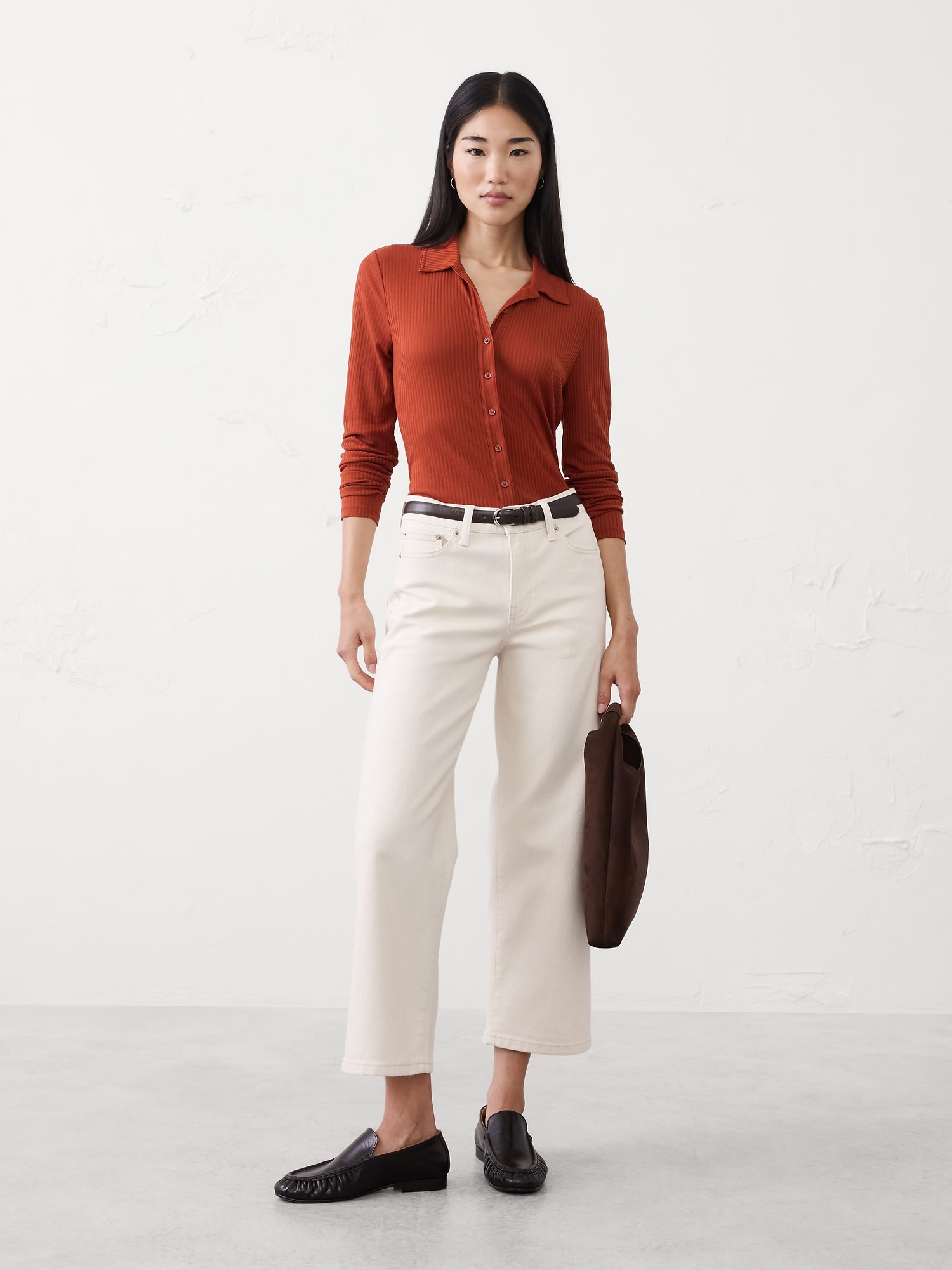 Button-Down Top - Tandoori Red
