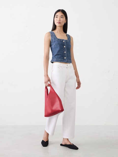 Denim Buttoned Top