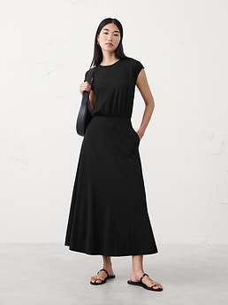 Knit Ponte Midi Dress | Banana Republic Factory