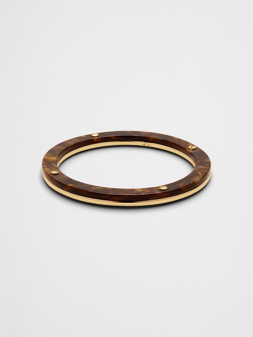 Resin Metal Mixed Drop Hoop Earrings