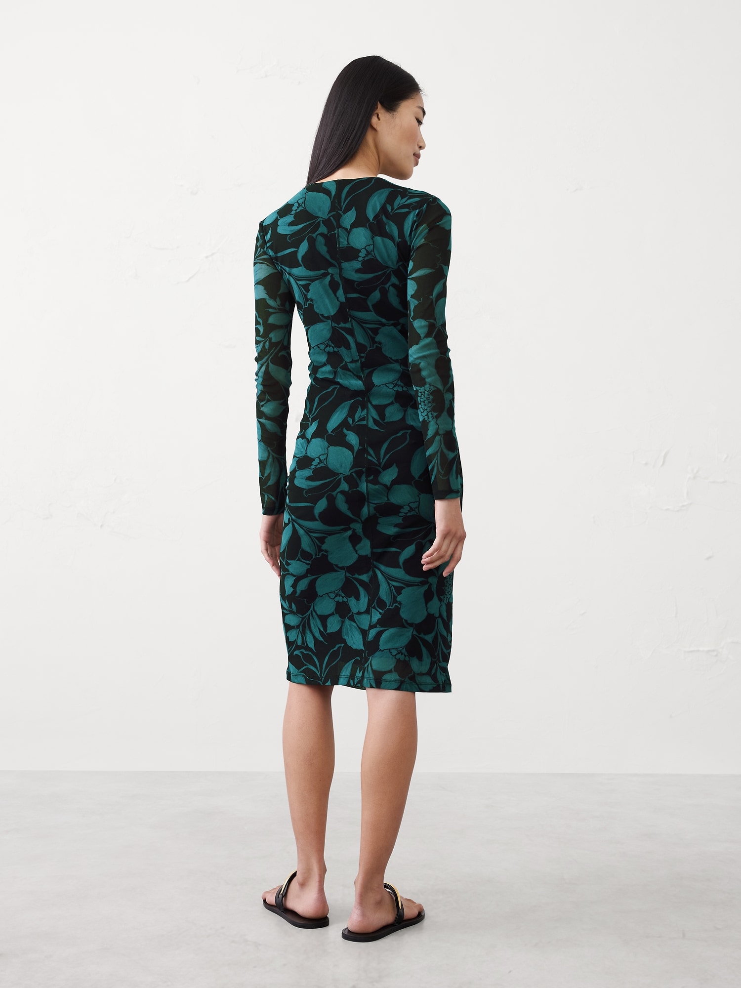 Image number 2 showing, Mesh Below-Knee Dress