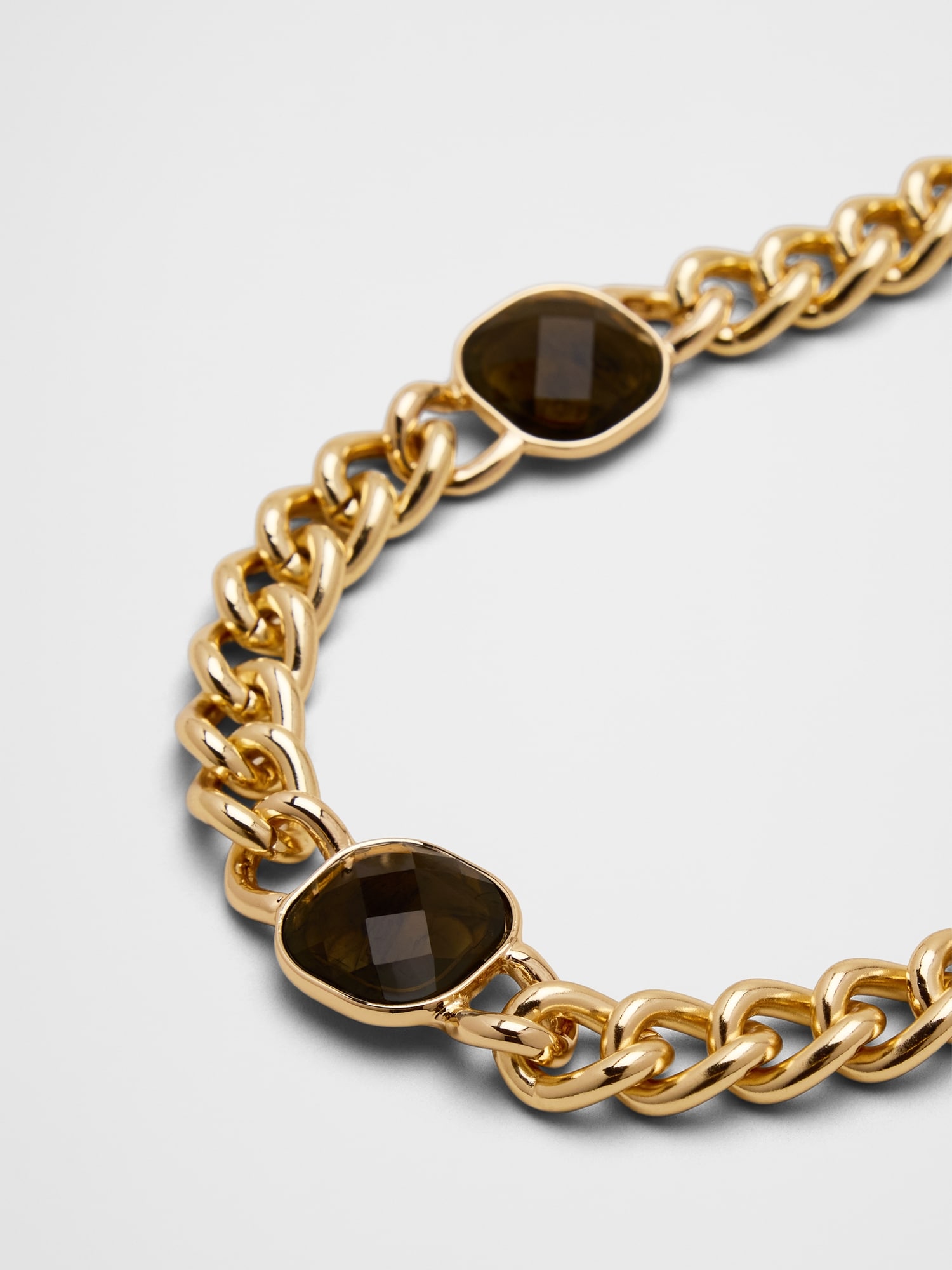 Image number 3 showing, 3 Stone Faceted Statement Necklace