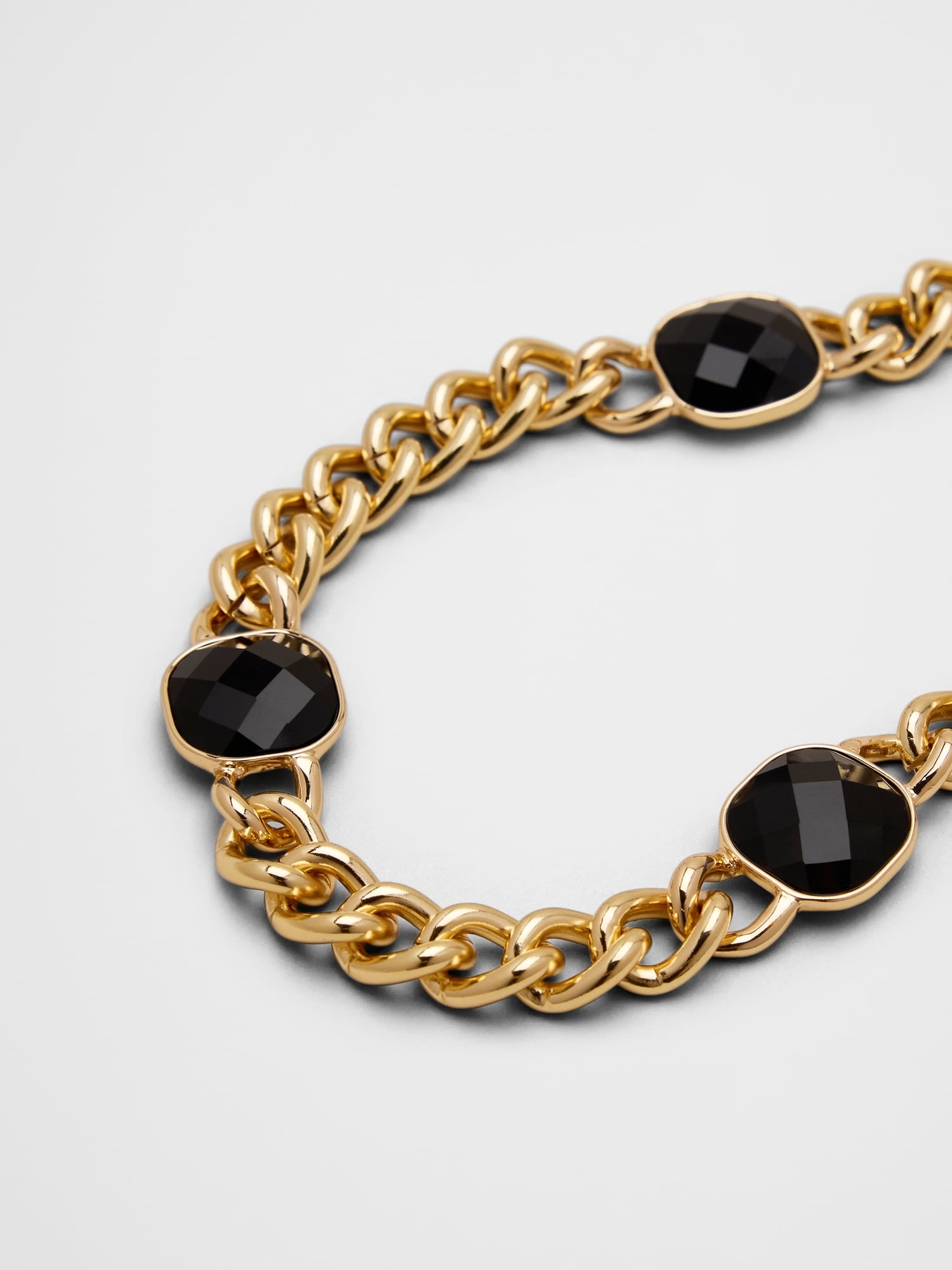 Image number 2 showing, 3 Stone Faceted Statement Necklace