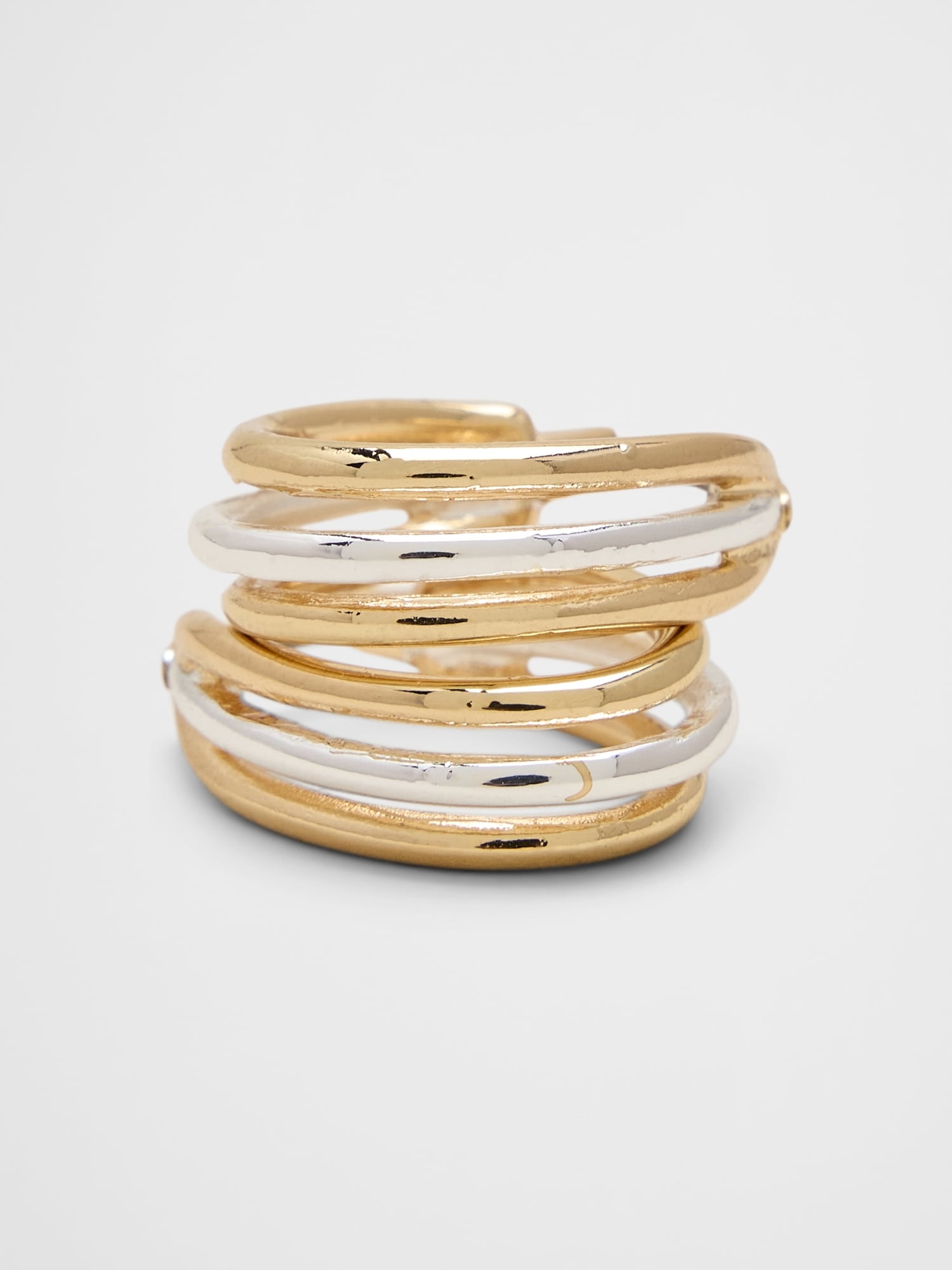 Image number 2 showing, Mixed Metal Huggie Earrings