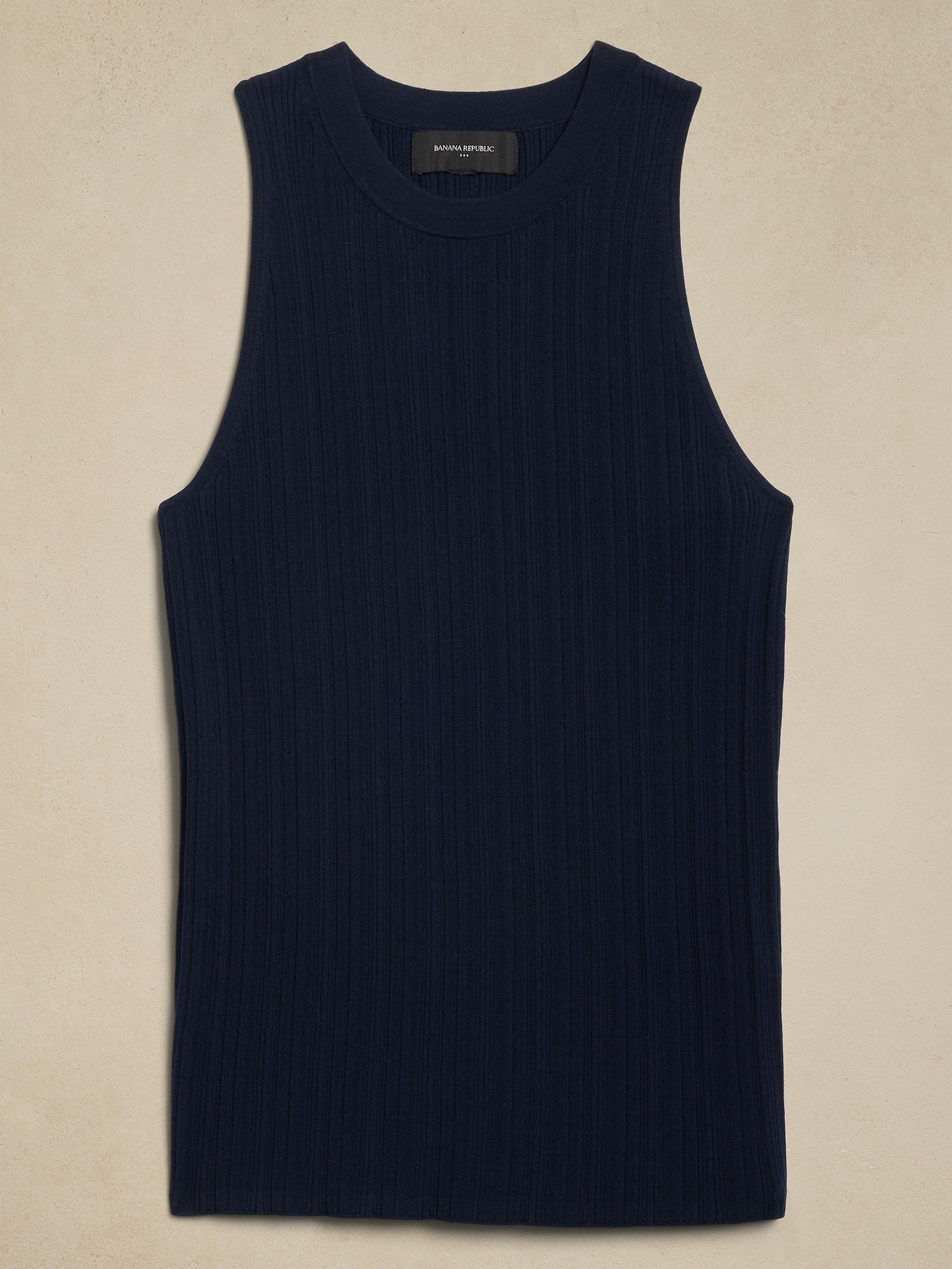 Ribbed Sweater Tank - Preppy Navy