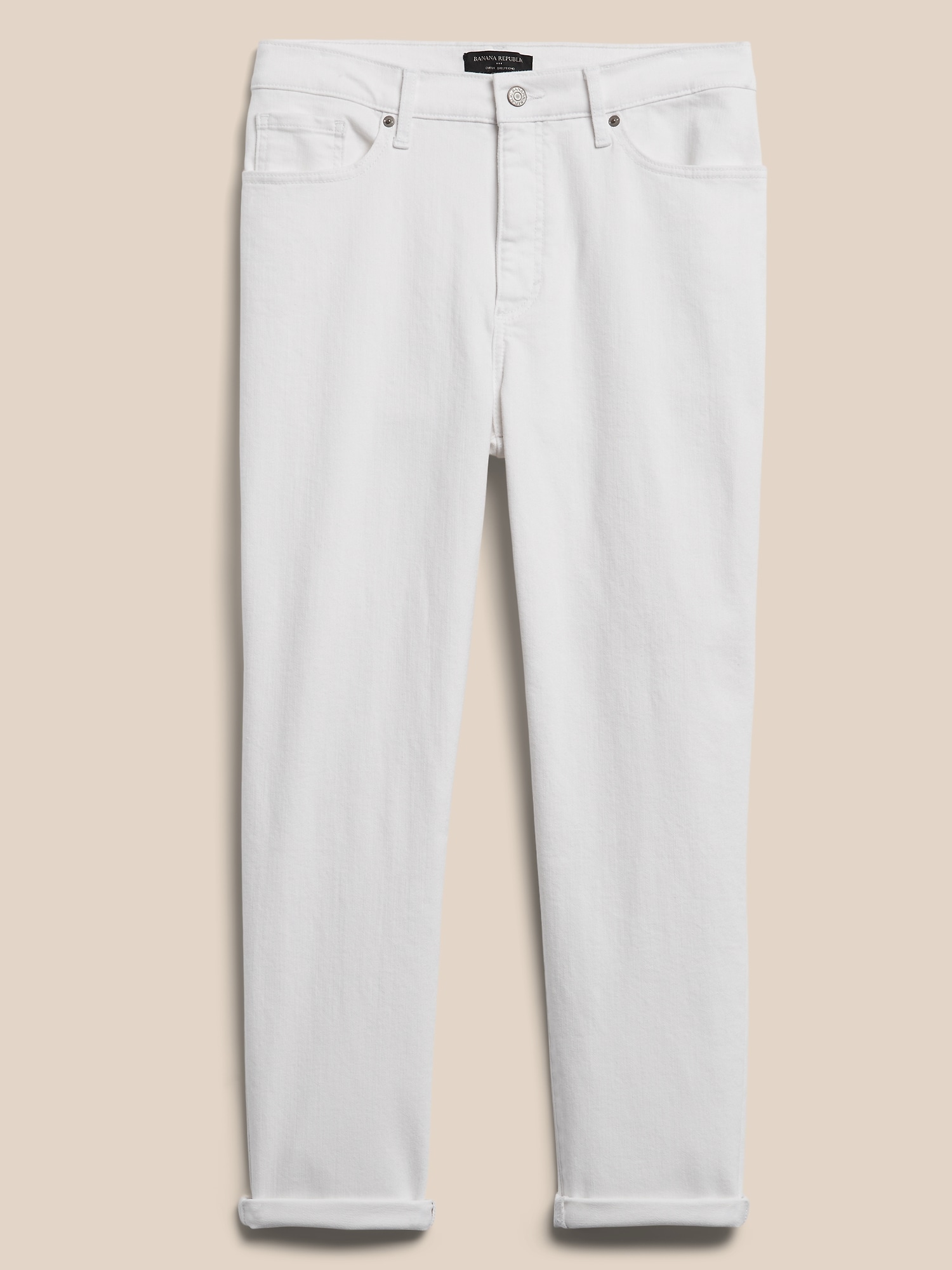 Curvy Girlfriend Jean - Pure White