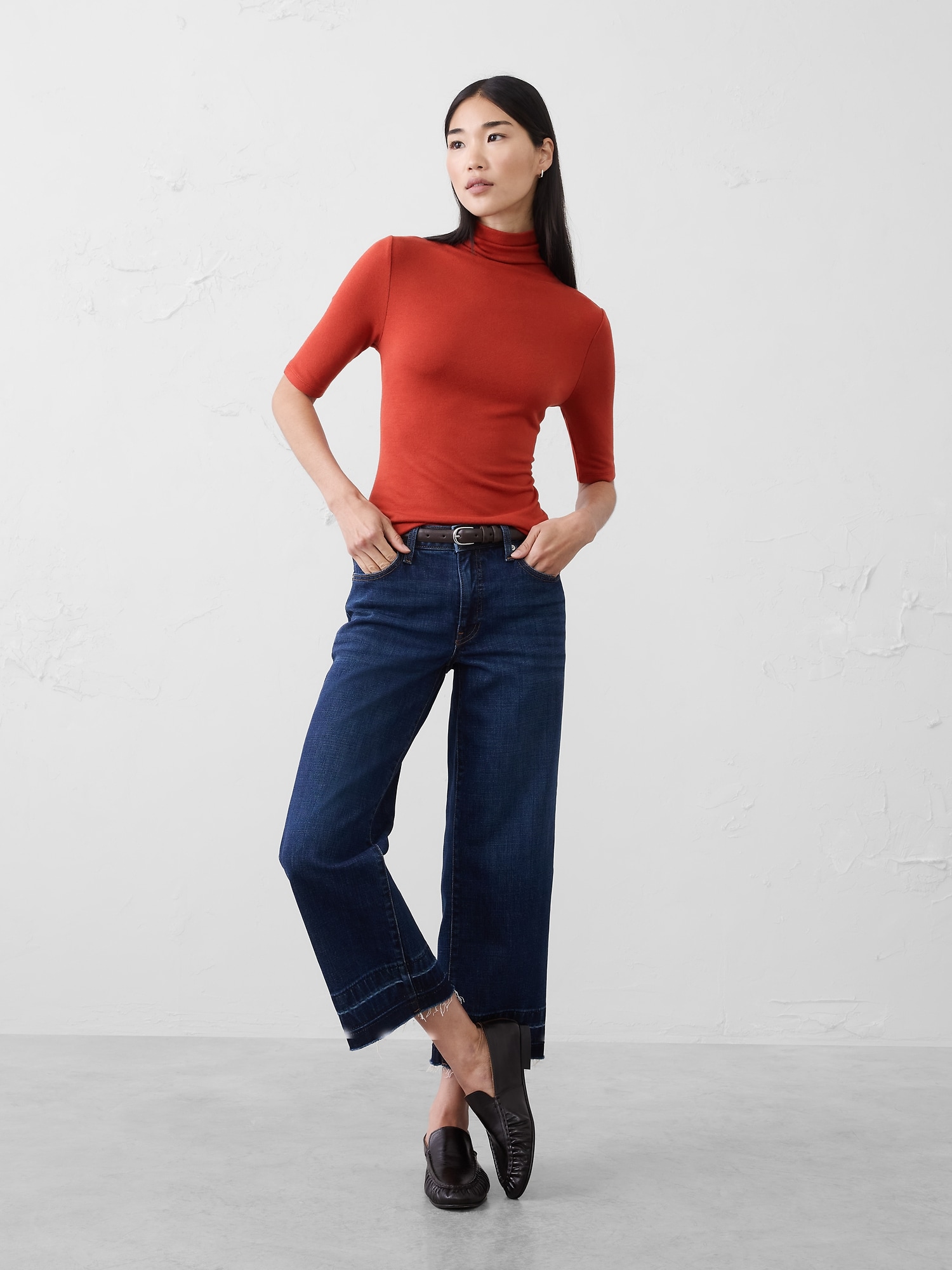 SOFT LUXE TURTLENECK TOP - Embers