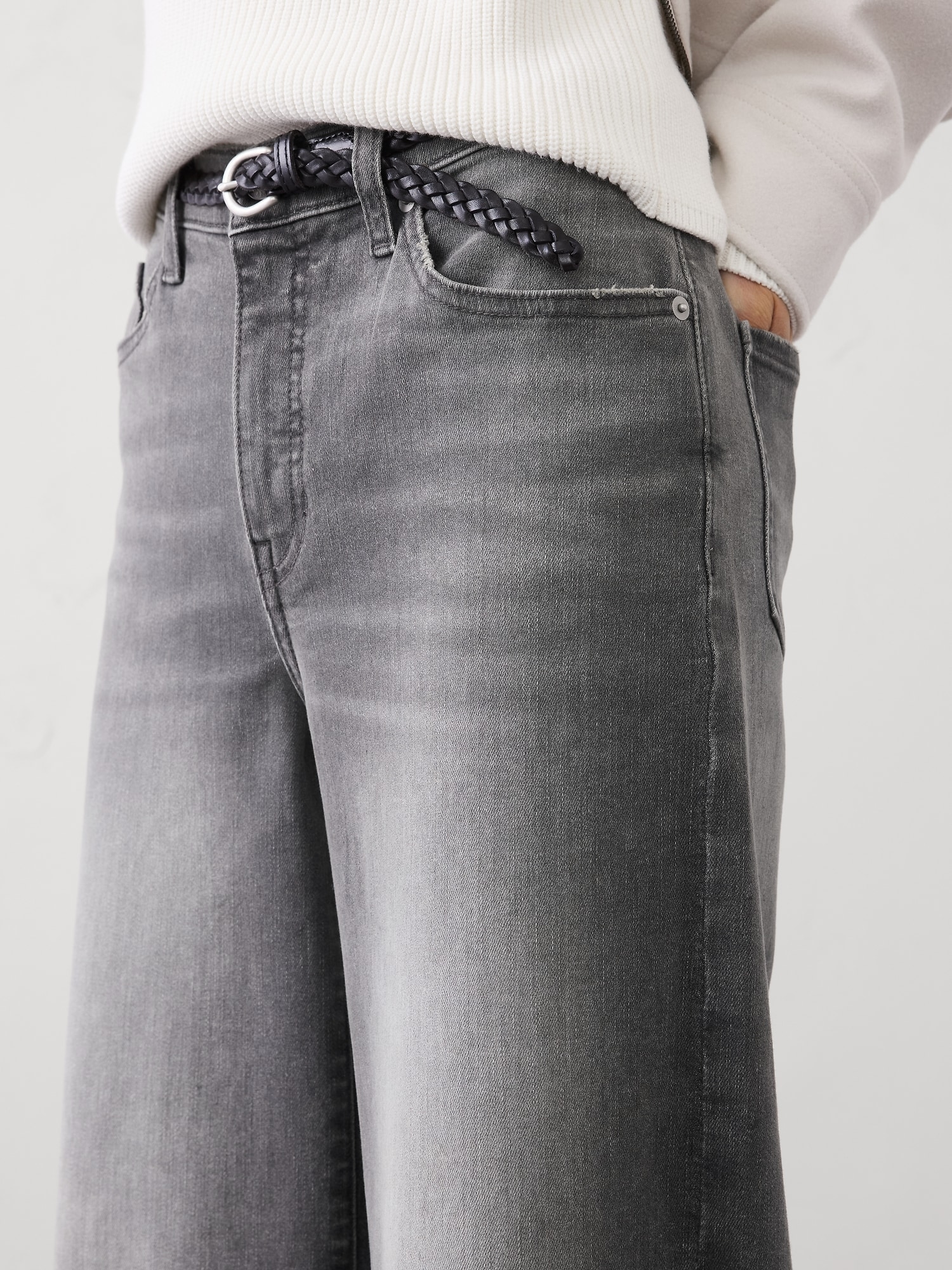 Image number 3 showing, Wide-Leg High-Rise Jean