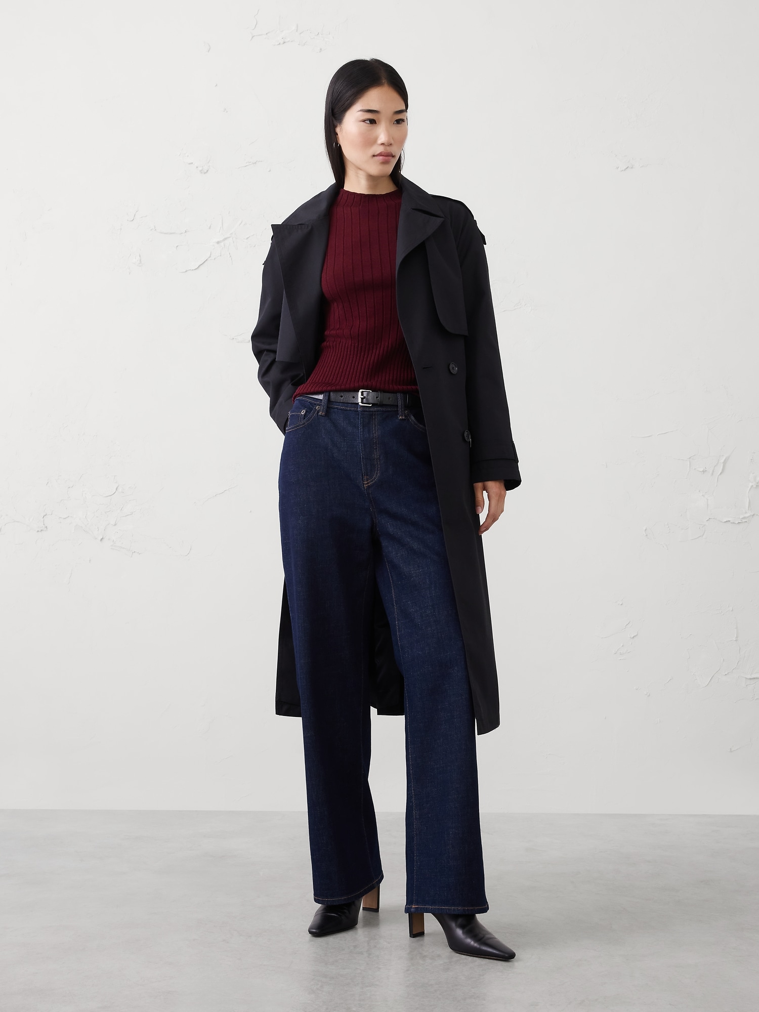 Image number 3 showing, MERINO WOOL RIBBED SWEATER