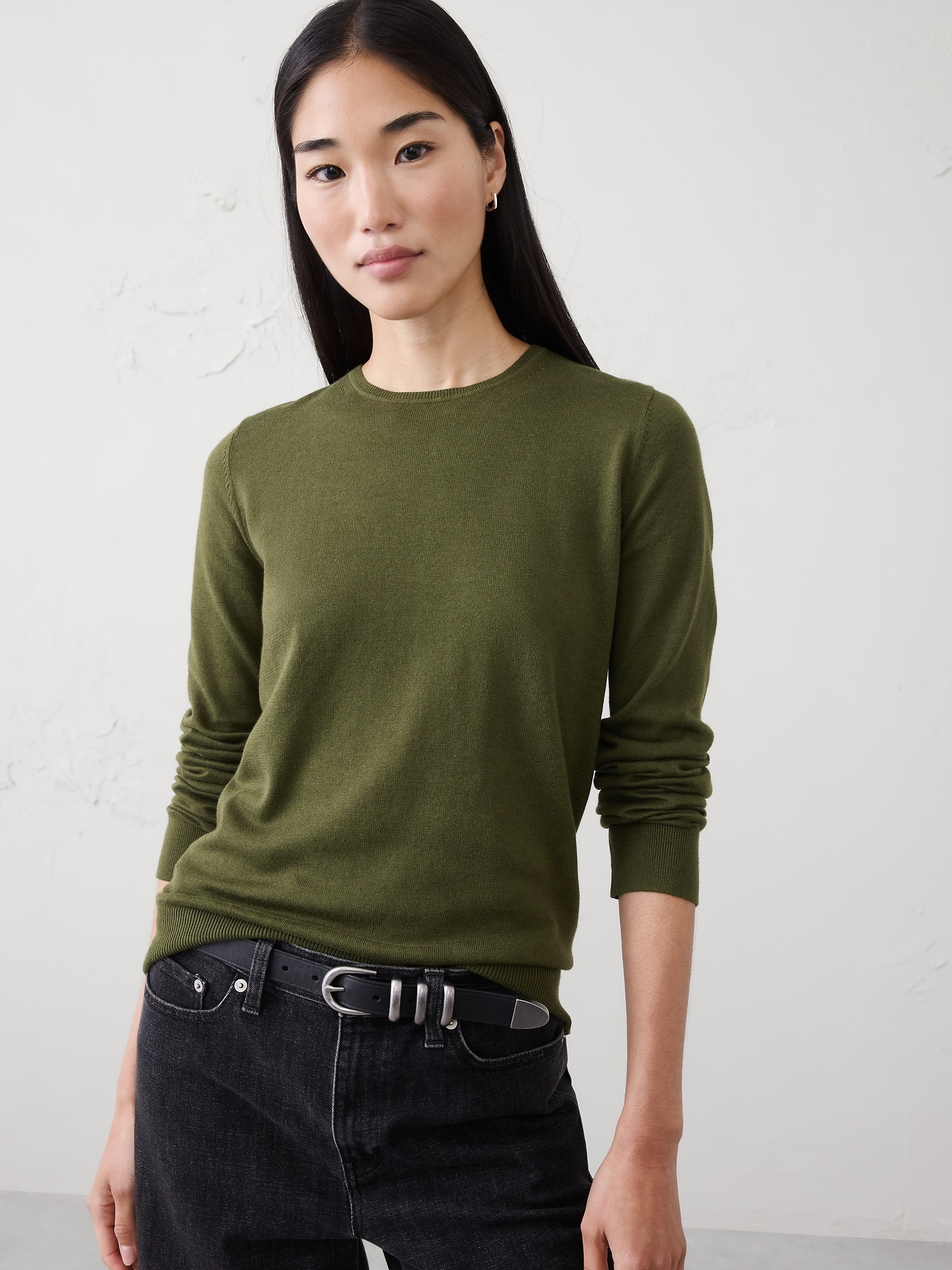 Forever Crew-Neck Sweater - Waimea Olive