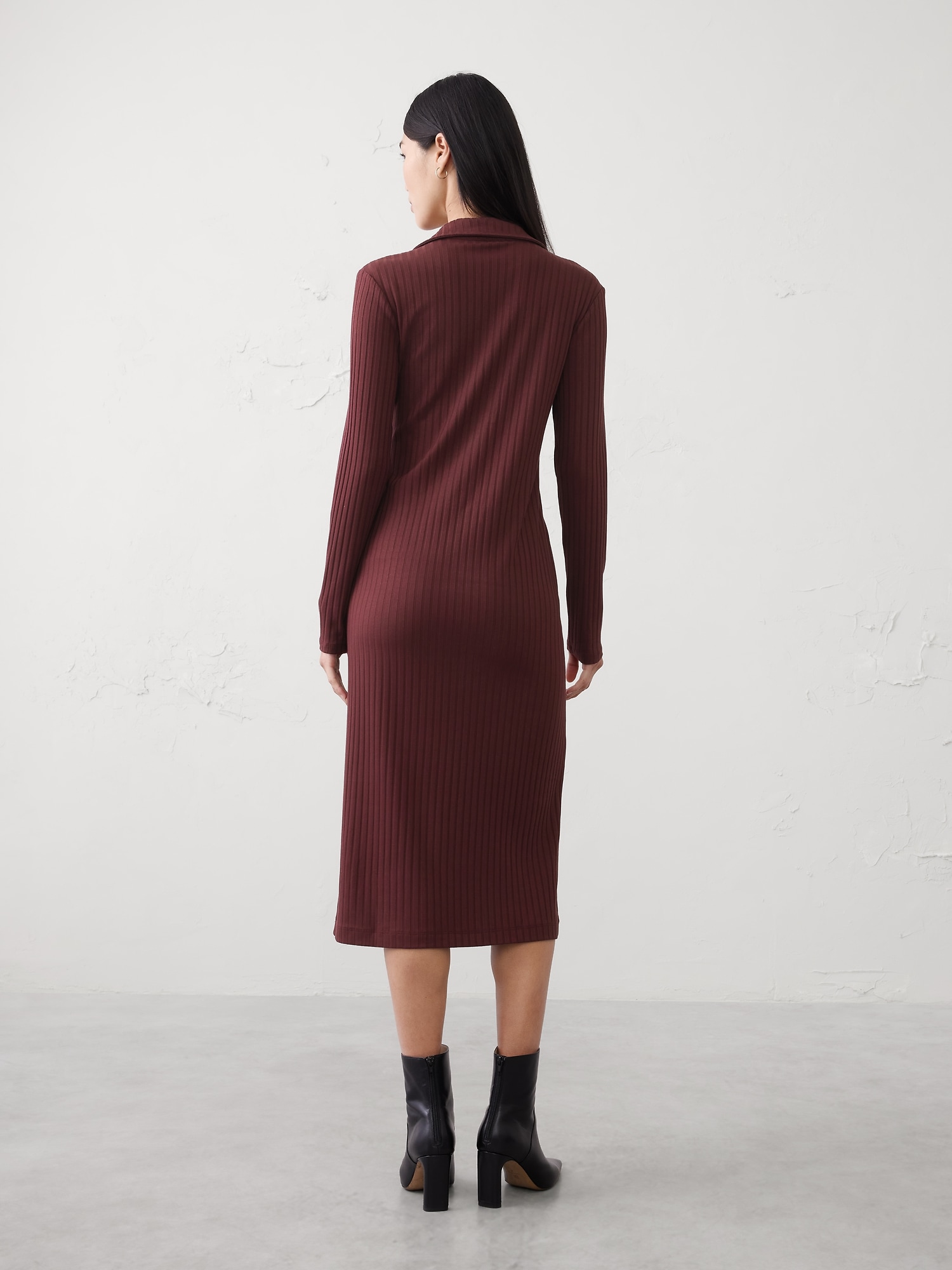 Image number 2 showing, Wide-Ribbed Knit Midi Dress