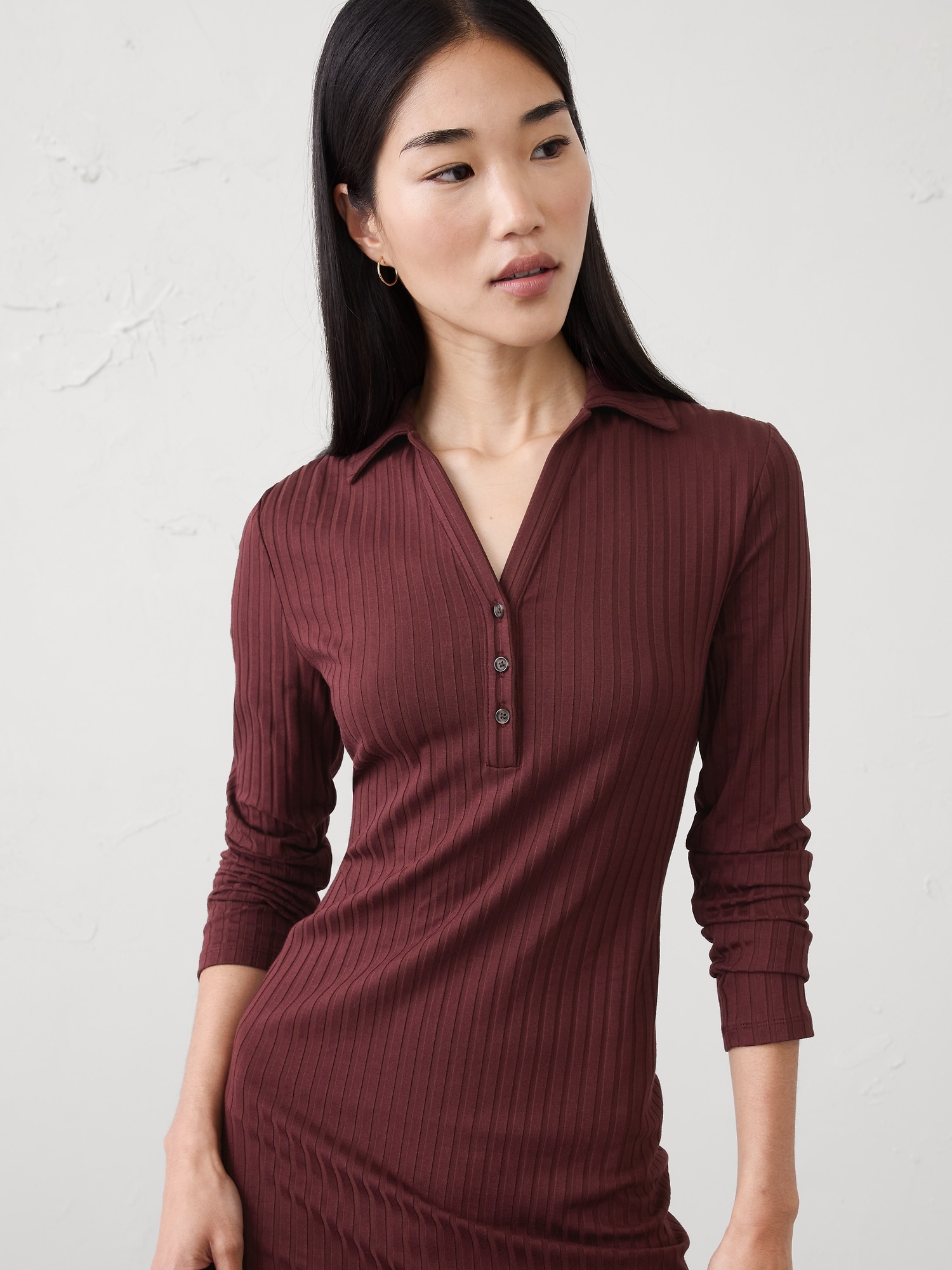 Image number 3 showing, Wide-Ribbed Knit Midi Dress