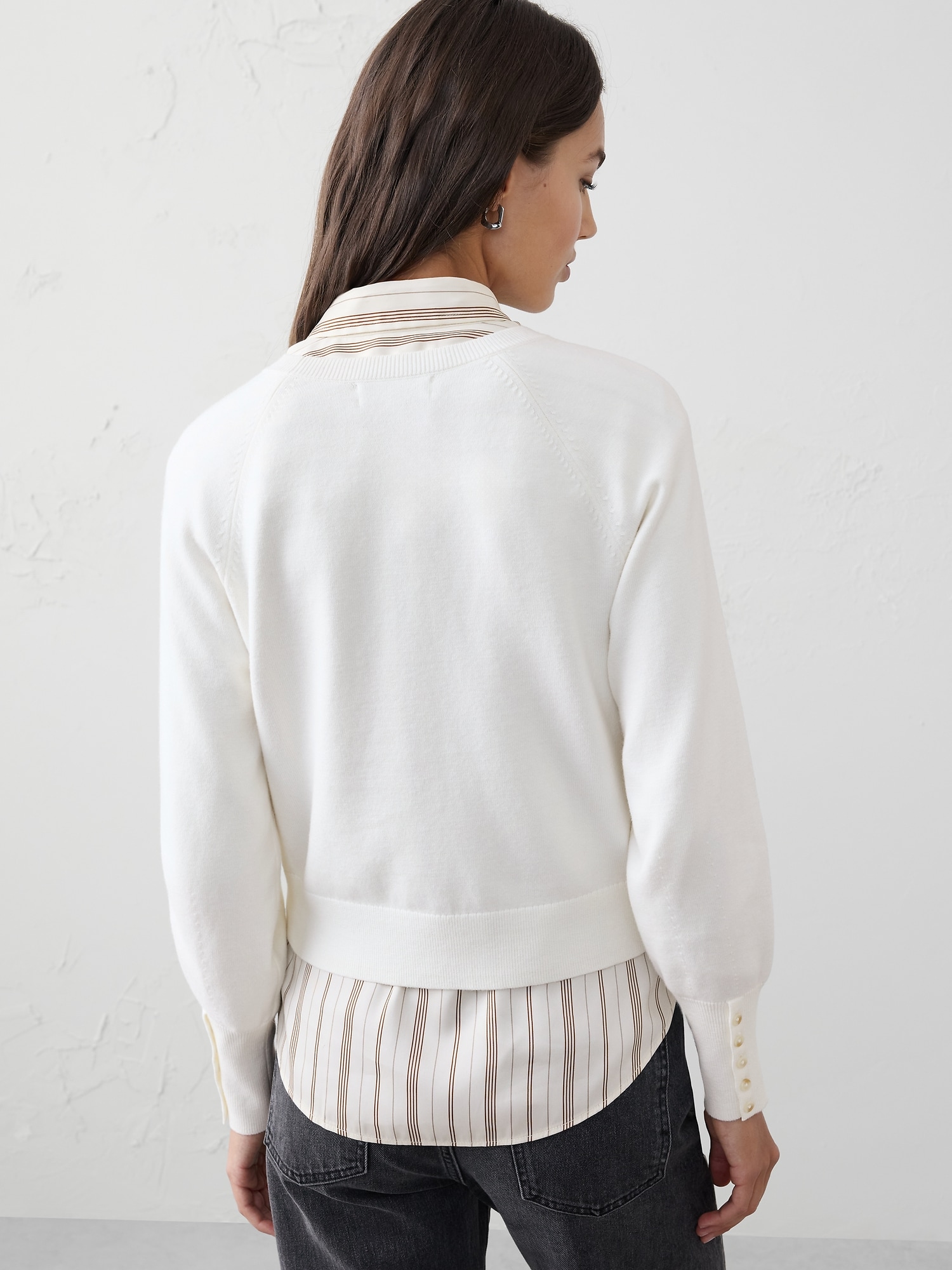 Image number 2 showing, VOLUME-SLEEVE SWEATER