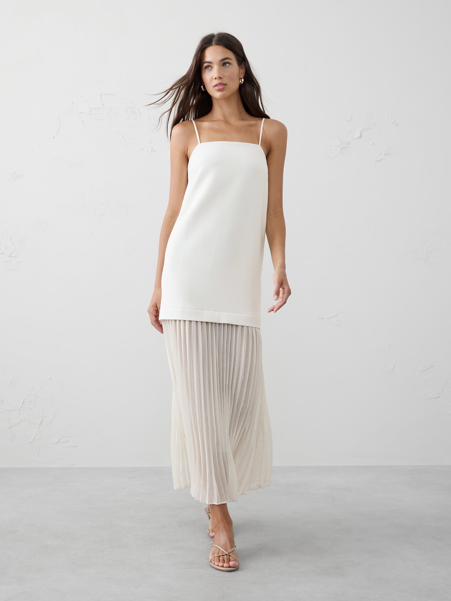Image number 1 showing, Contrast Drop-Waist Maxi Dress