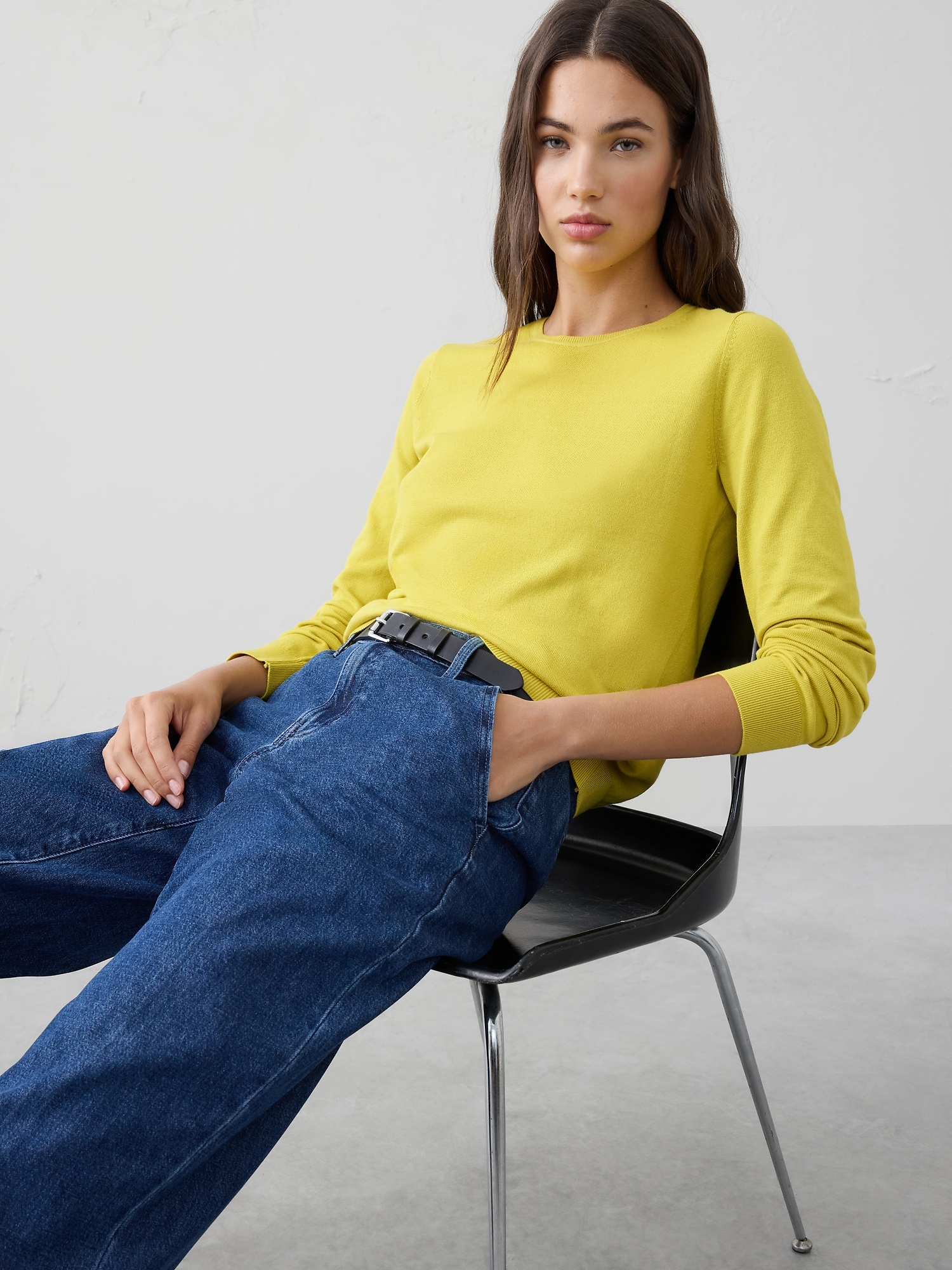 Forever Crew-Neck Sweater - Citron Green
