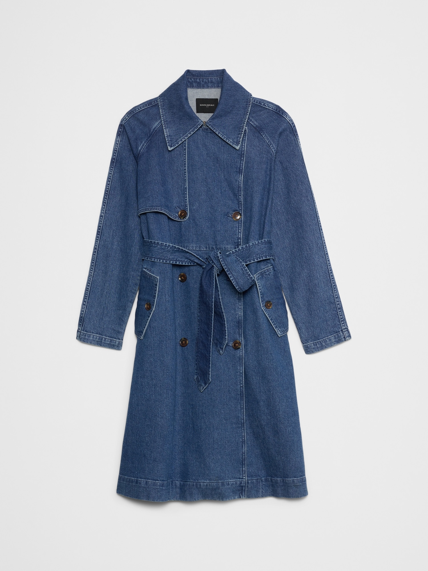Image number 4 showing, DENIM TRENCH COAT