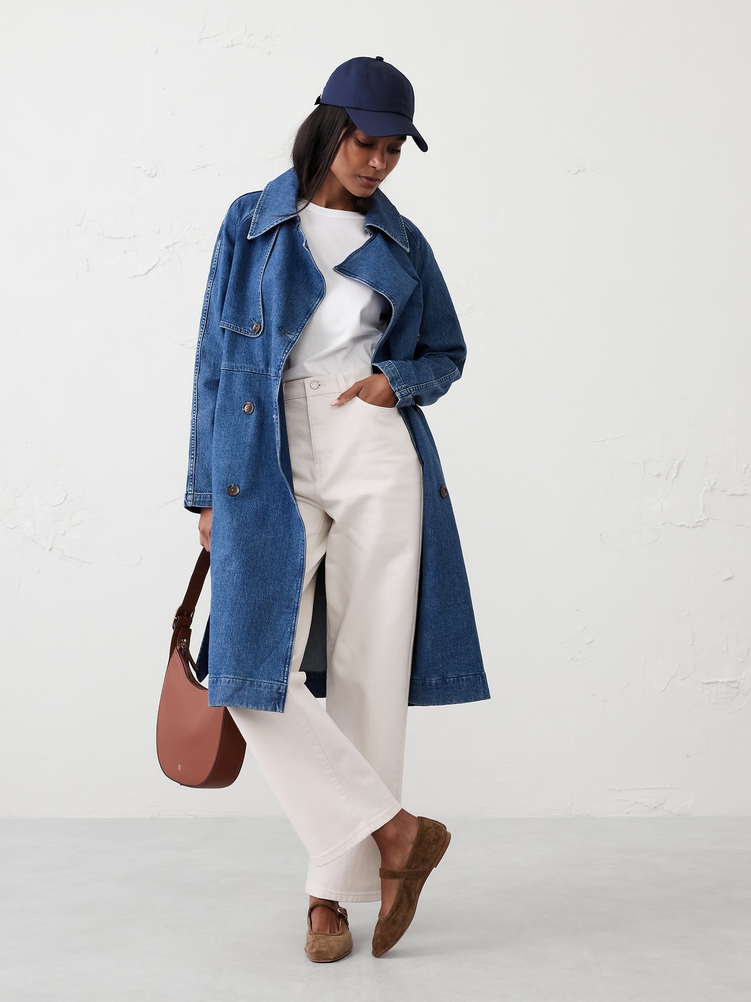 DENIM TRENCH COAT