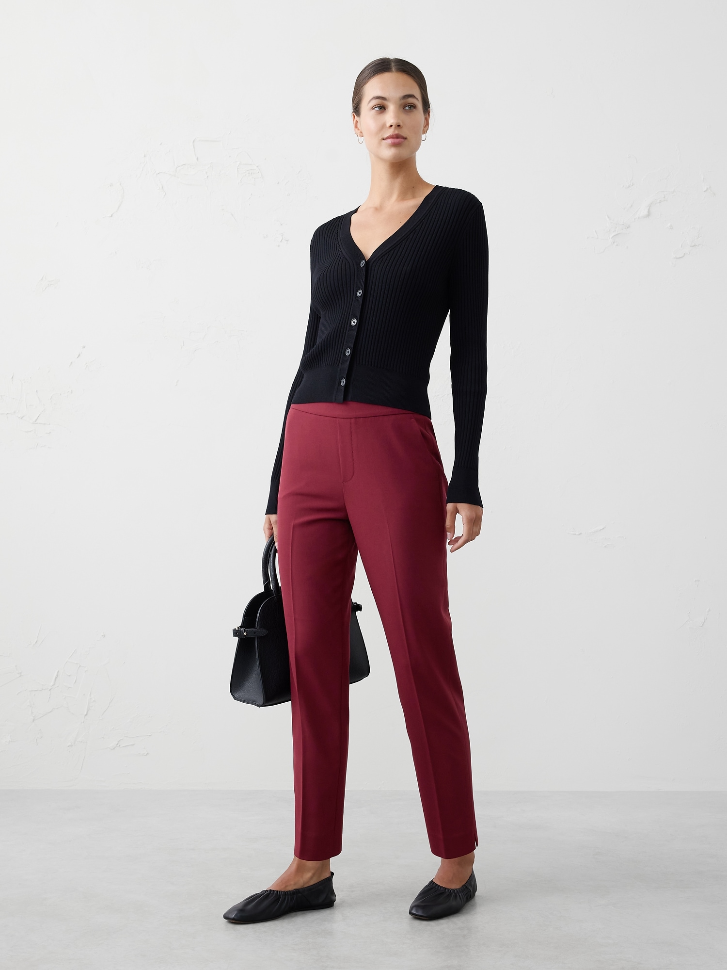 Hayden Tapered Pant - Bright Wine