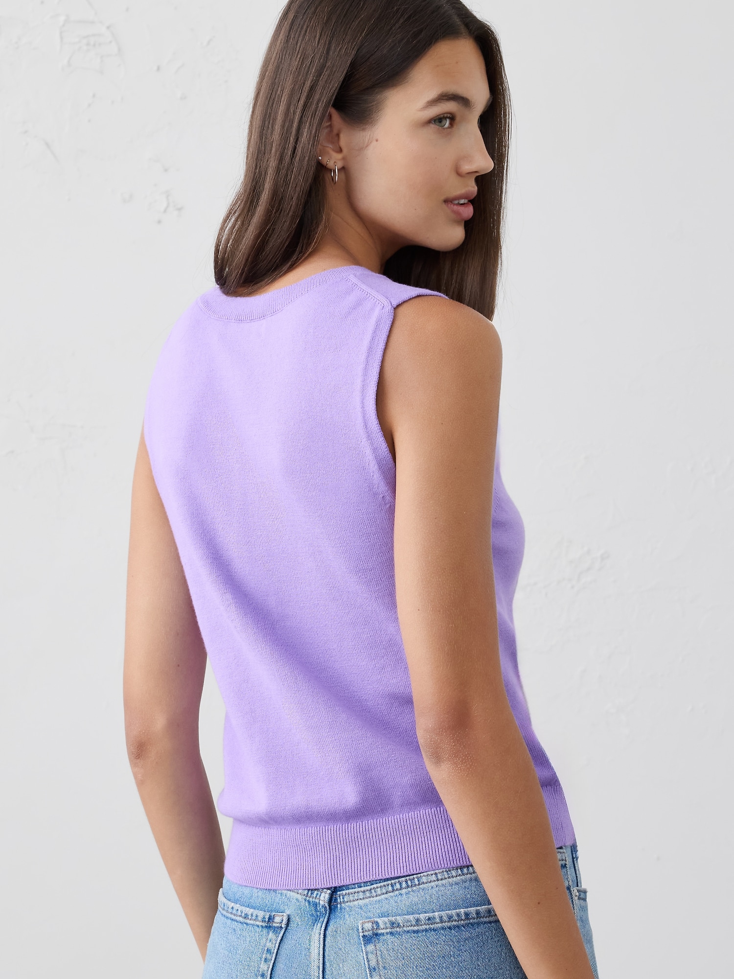 Image number 2 showing, HENLEY SWEATER TANK
