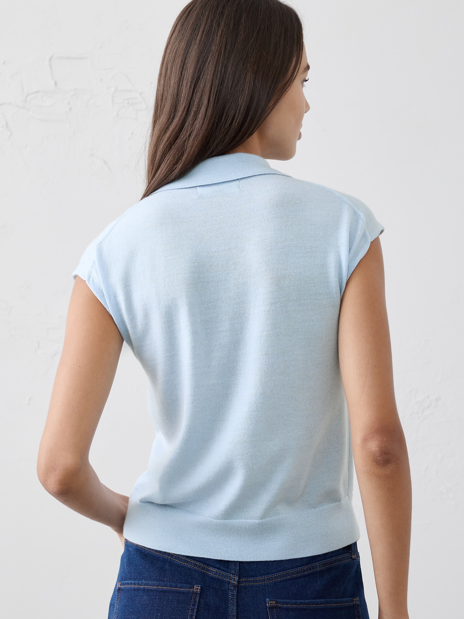 Image number 2 showing, MERINO WOOL SWEATER POLO