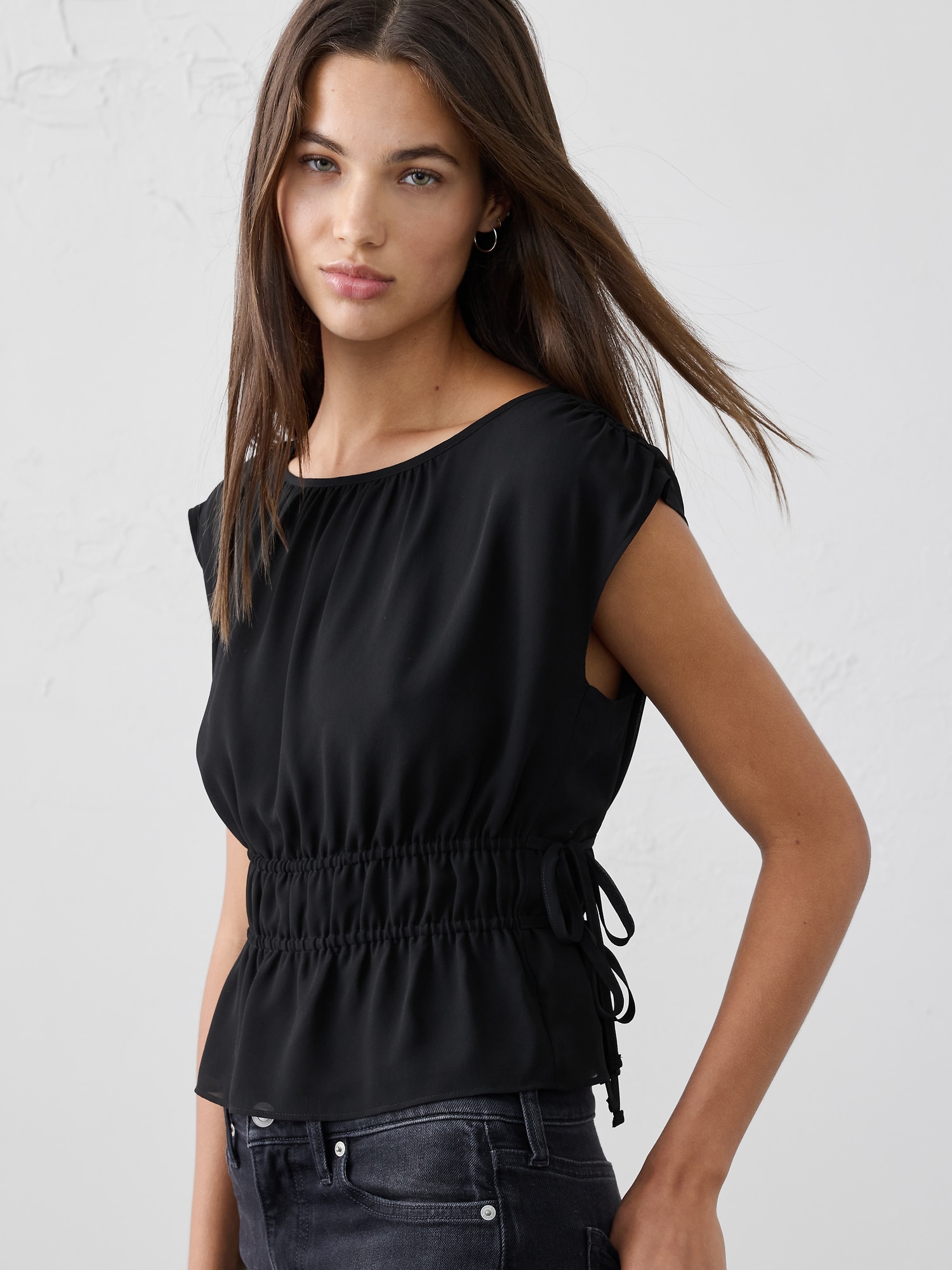 Side-Tie Top - Black