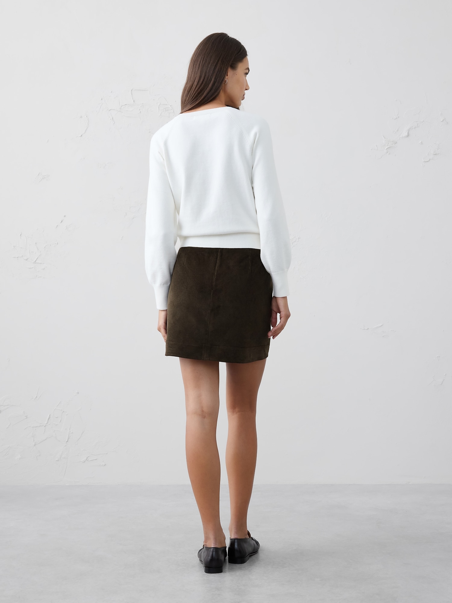Image number 2 showing, Corduroy Seamed Mini Skirt