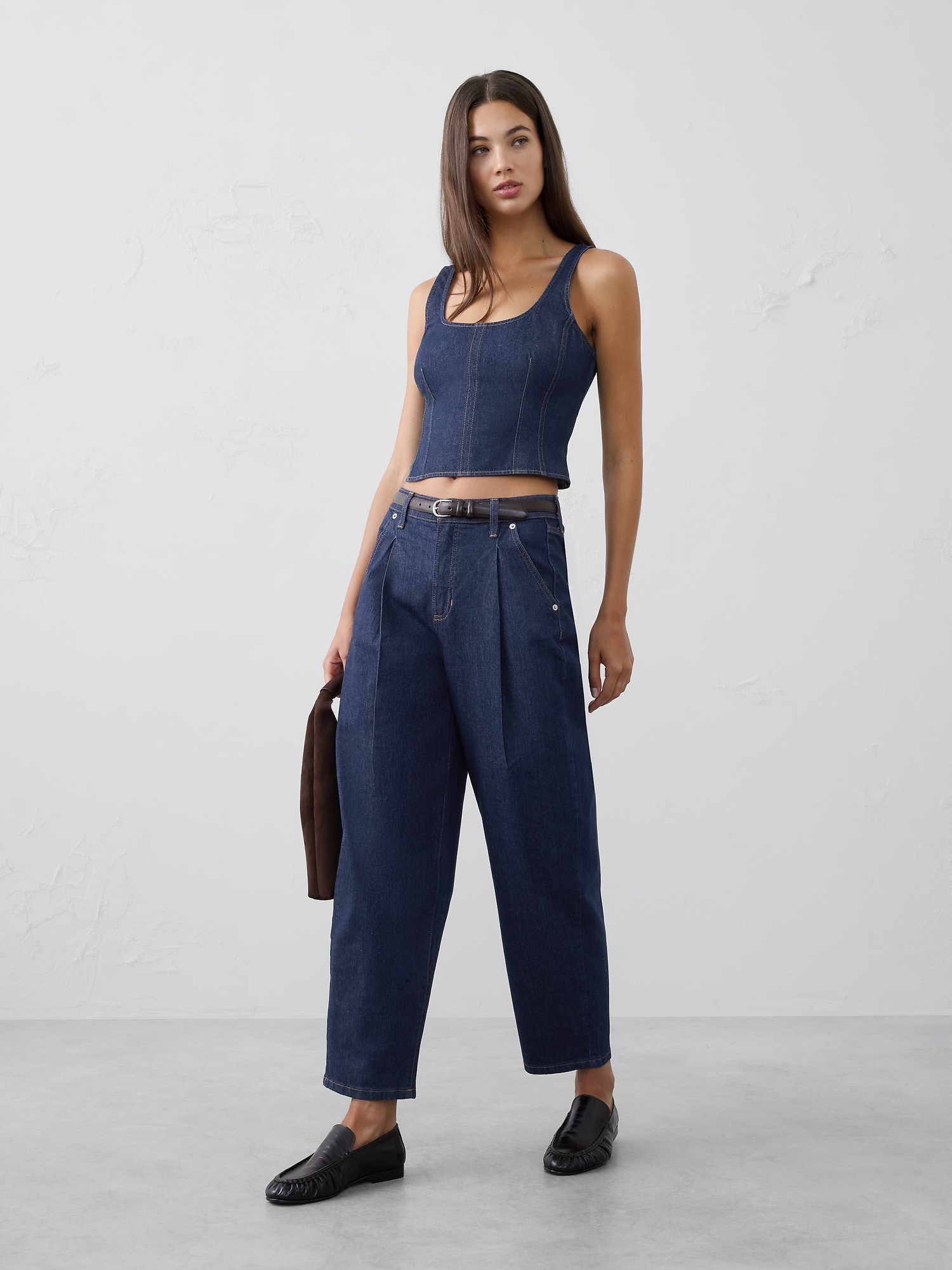Image number 3 showing, Denim Corset Top