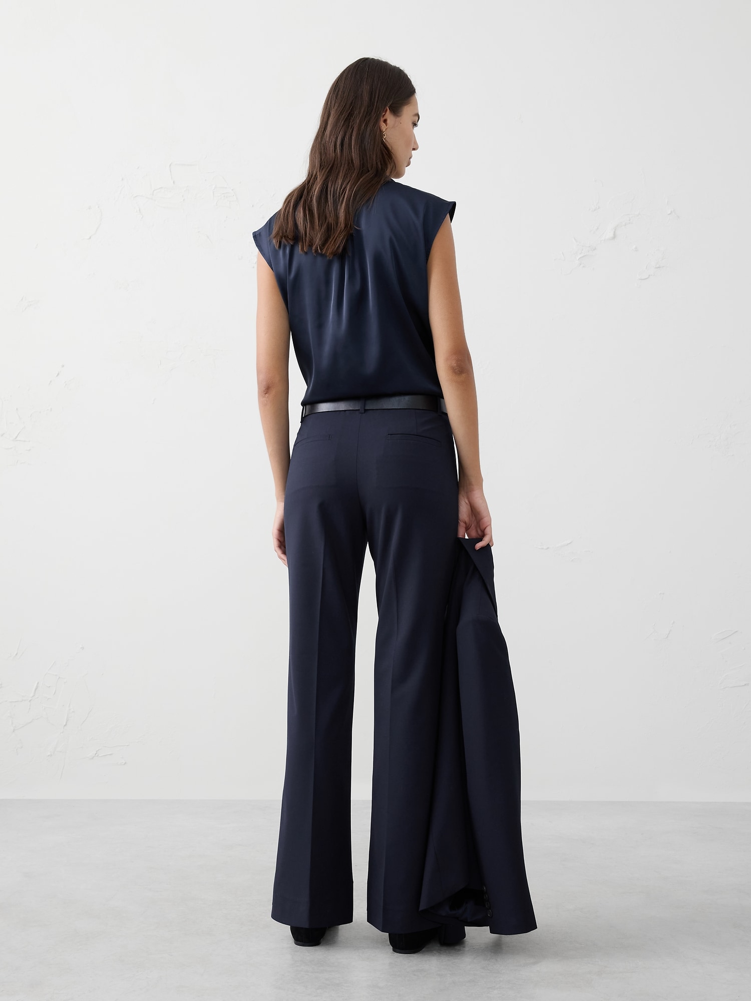 Image number 2 showing, BOOTCUT HIGH-RISE SCULPTED TROUSER