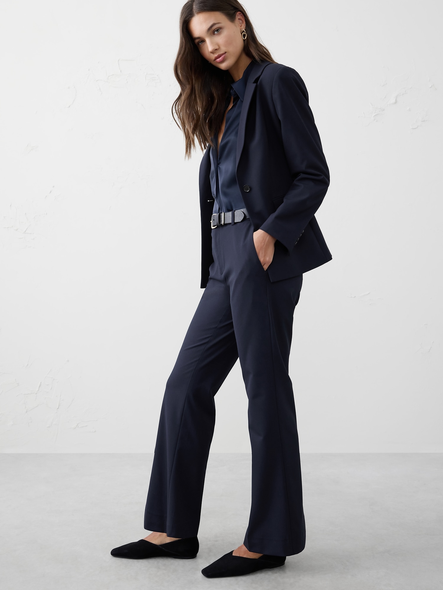 Image number 3 showing, BOOTCUT HIGH-RISE SCULPTED TROUSER