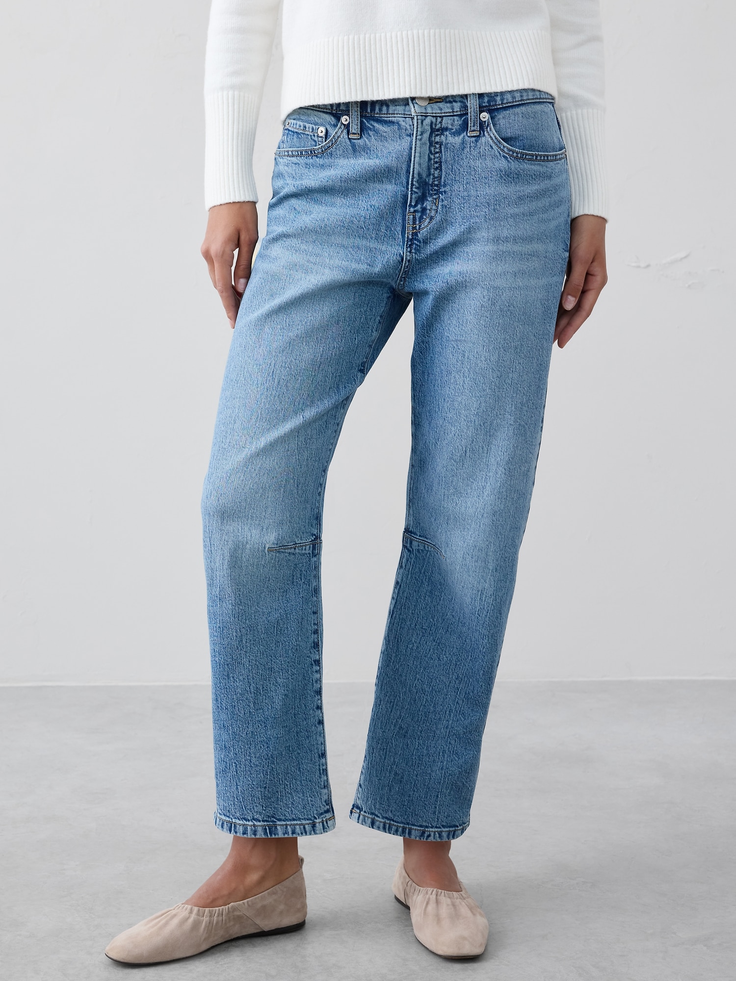 Image number 6 showing, Slim Barrel Mid-Rise Jean
