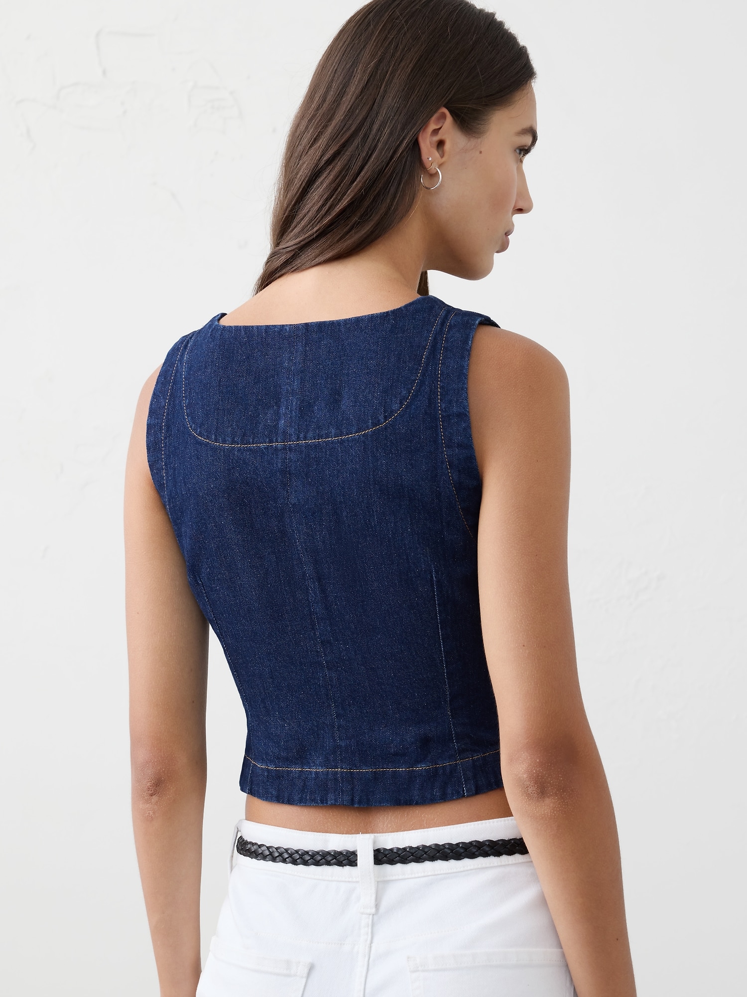 Image number 2 showing, Denim Buttoned Top