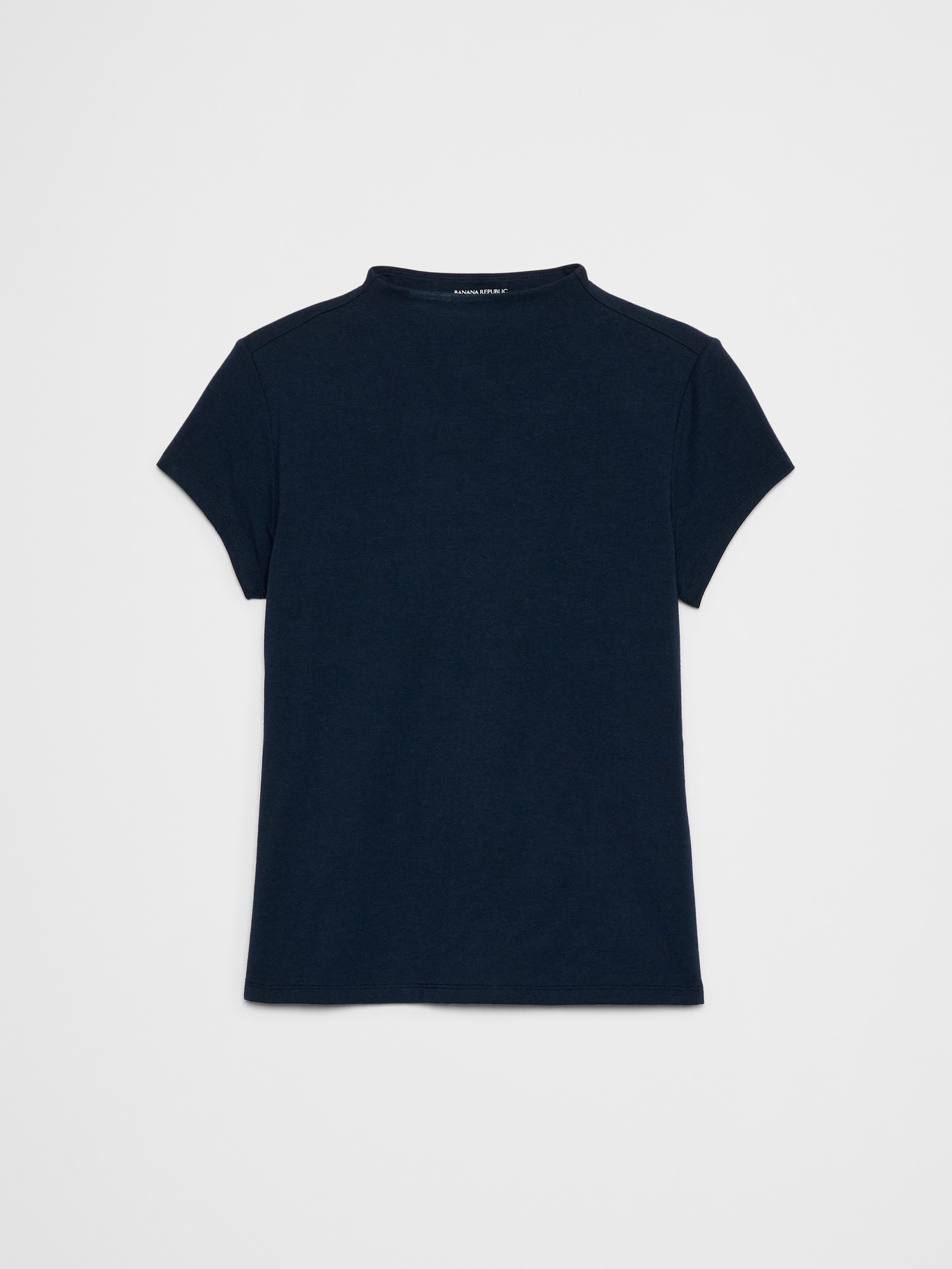 Image number 4 showing, SOFT STRETCH MOCK-NECK TOP